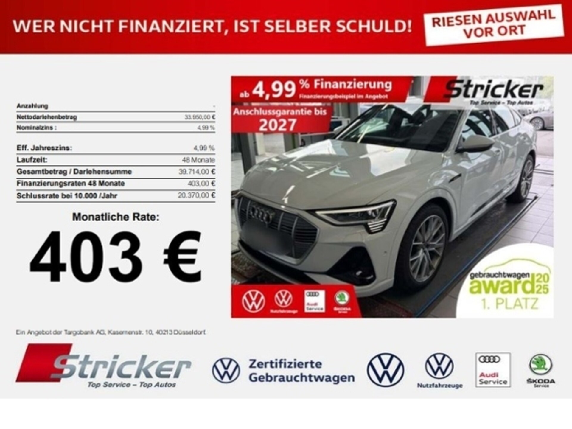 Audi e-tron Sportback S line