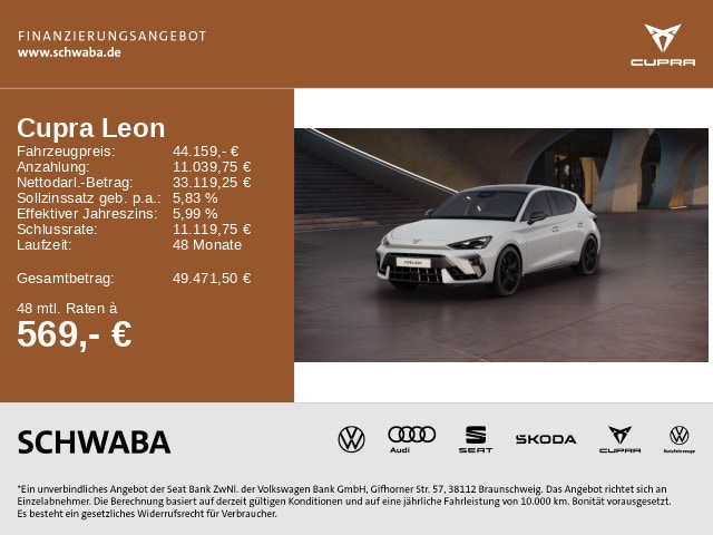 CUPRA Leon VZ Black Edition 2.0 TSI DSG *MATRIX*AHK* (93542)