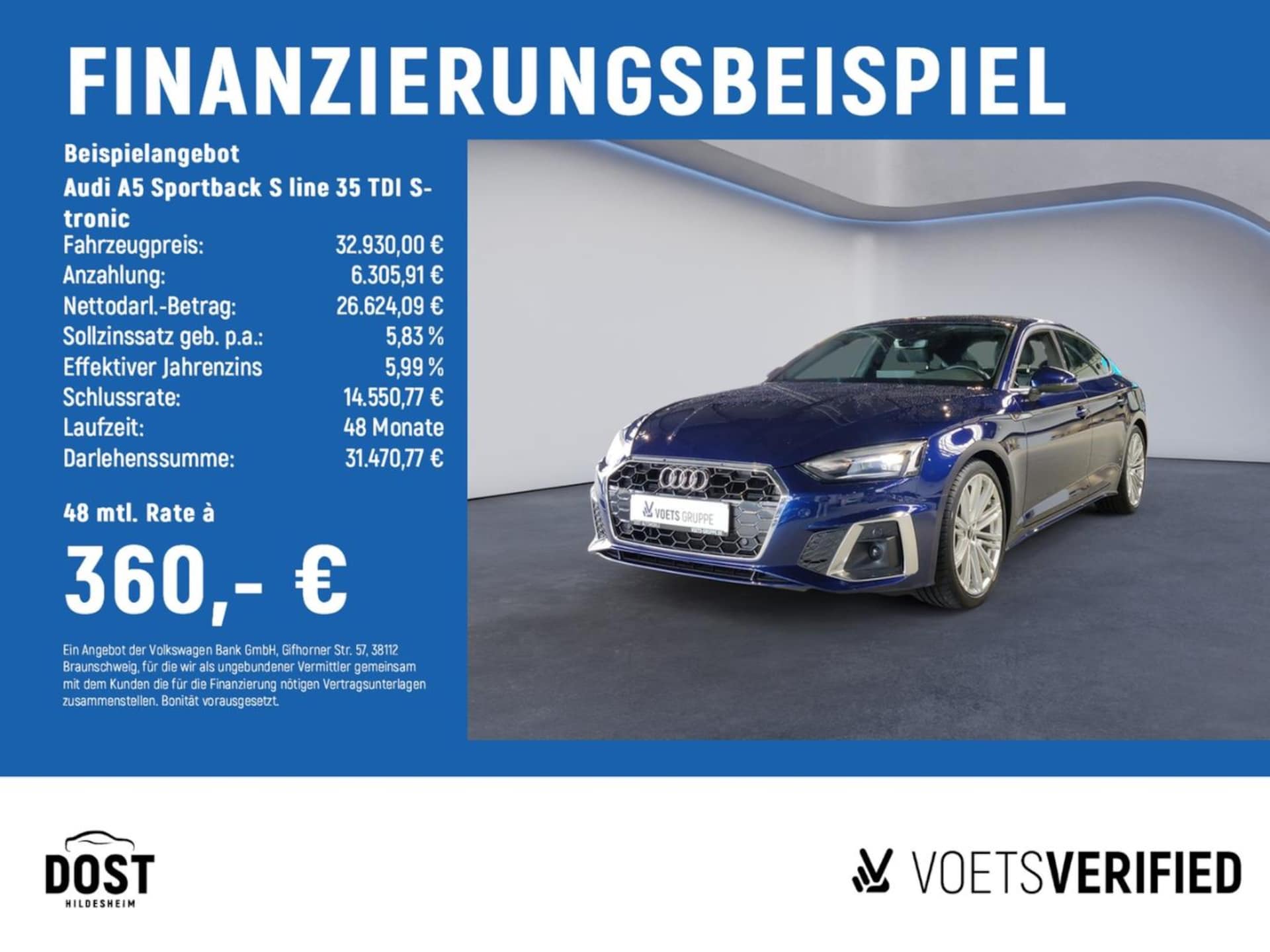Audi A5 Sportback S line
