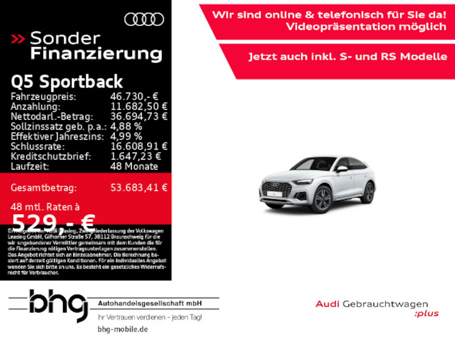 Audi Q5 Sportback S line