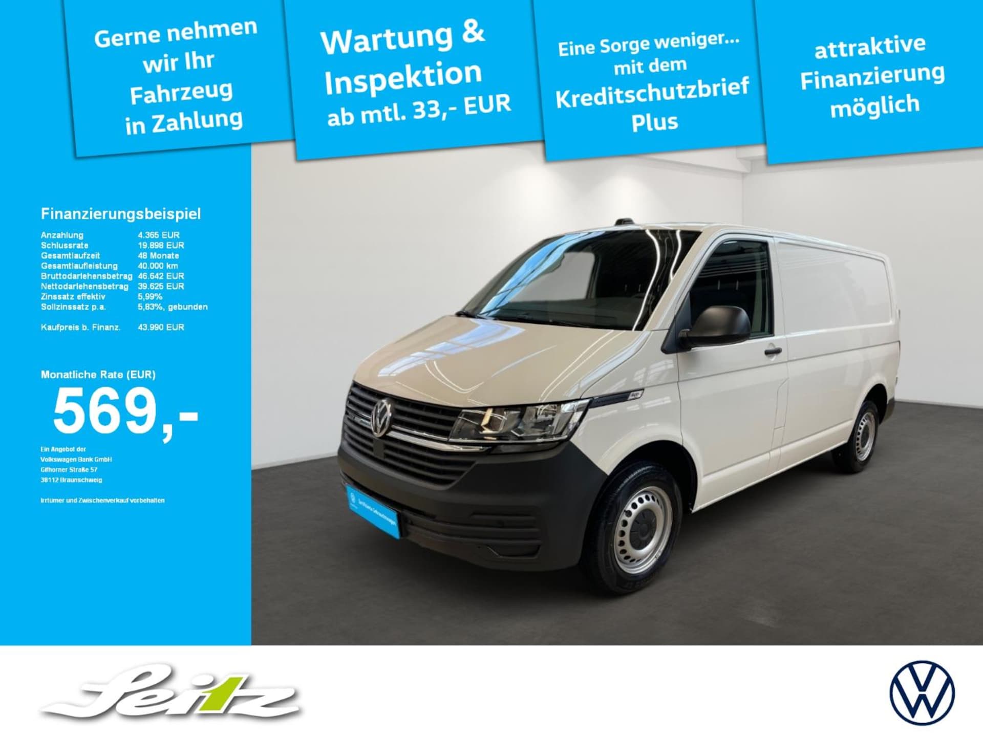 Volkswagen T6.1 Transporter Kasten kurzer Radstand