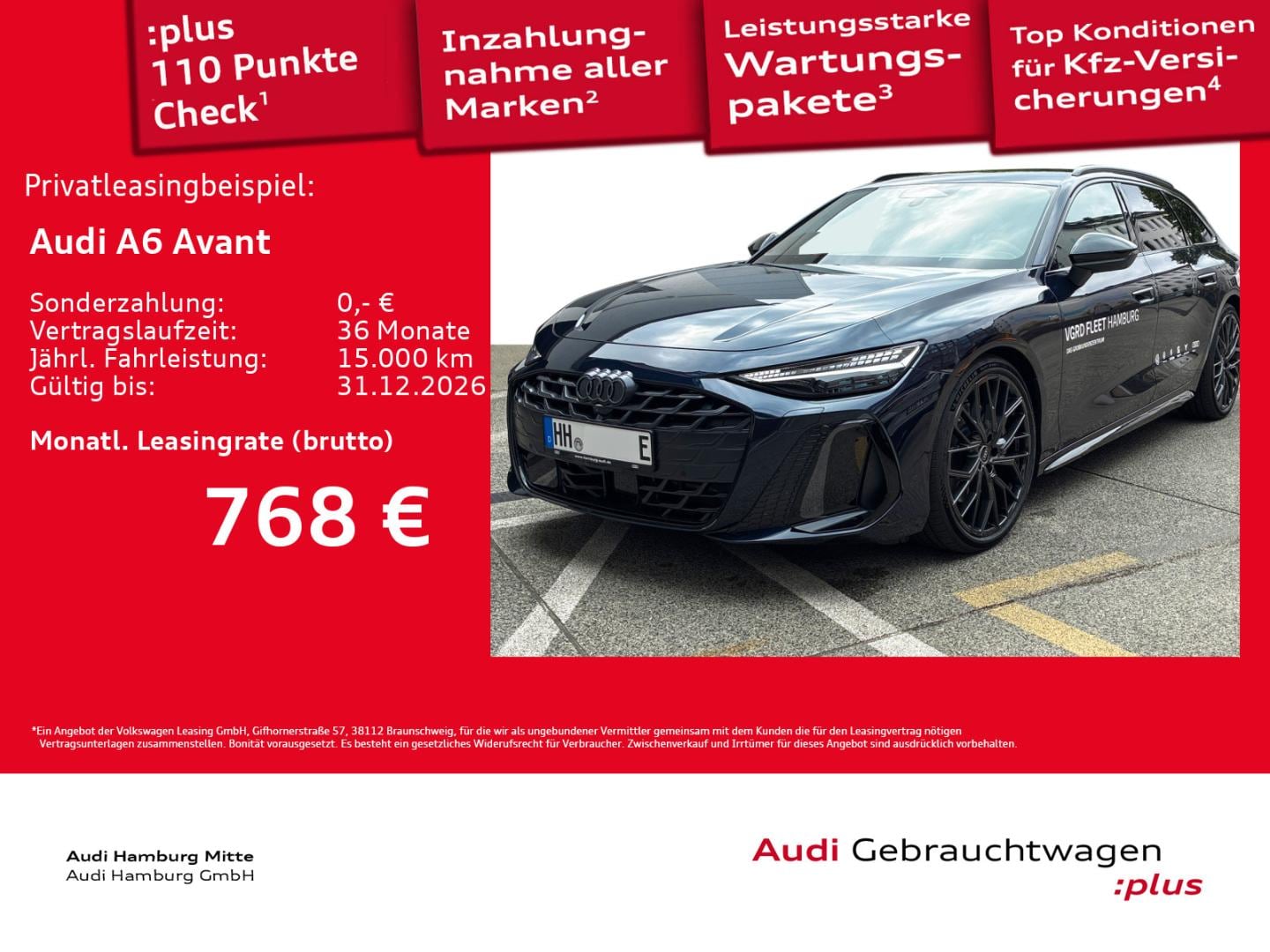 Bild über Audi A6 Avant e-hybrid edition one e-hybrid quattro 220 kW S tronic - für weitere Informationen kontaktieren Sie den Audi Partner