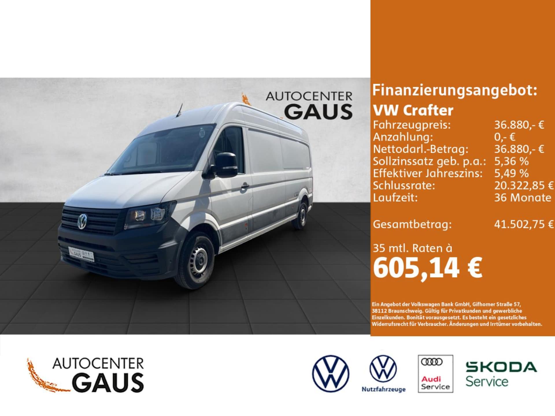 Volkswagen Crafter Kasten langer Radstand