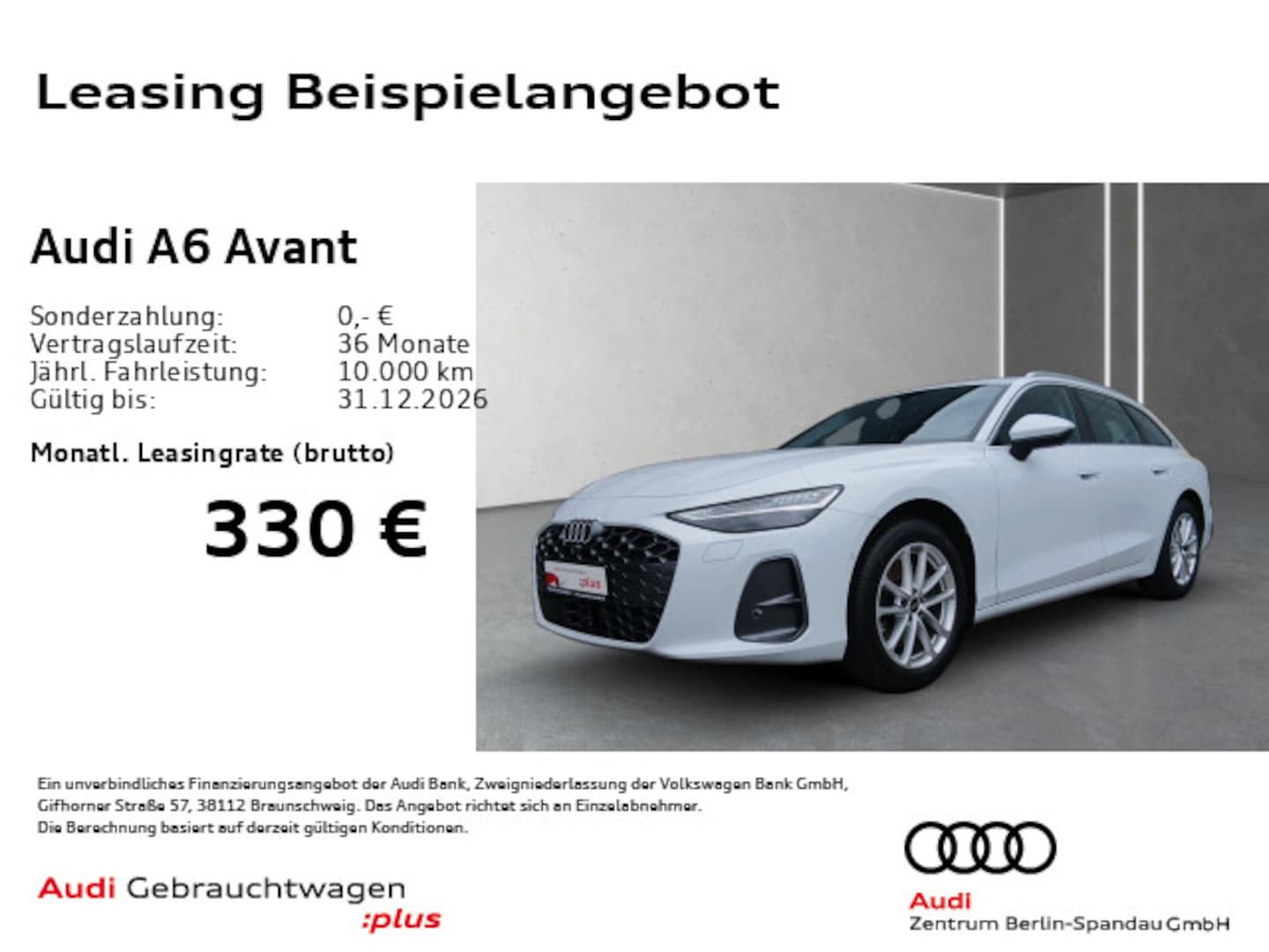 Bild über Audi A6 Avant TFSI 150 kW S tronic - für weitere Informationen kontaktieren Sie den Audi Partner