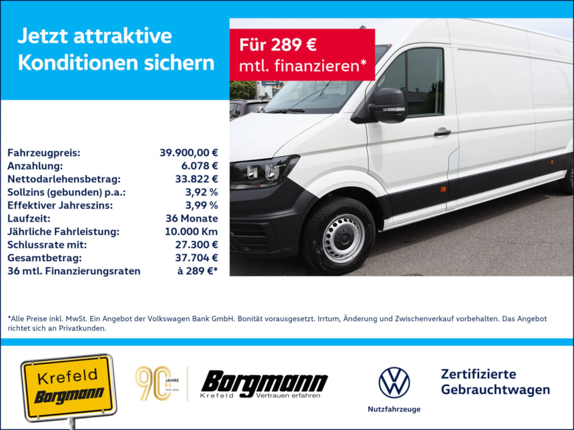 Volkswagen Crafter Kasten langer Radstand