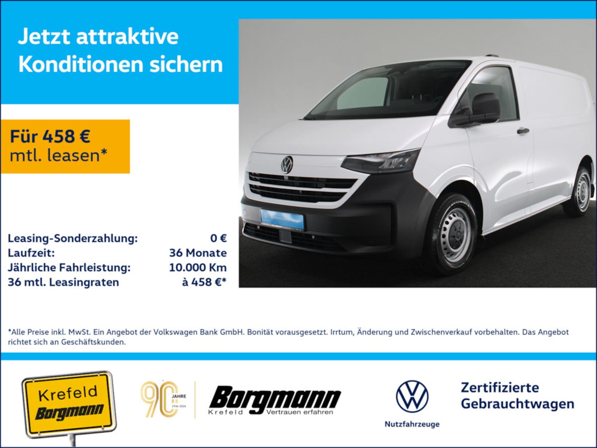 Volkswagen Transporter Kasten kurzer Radstand