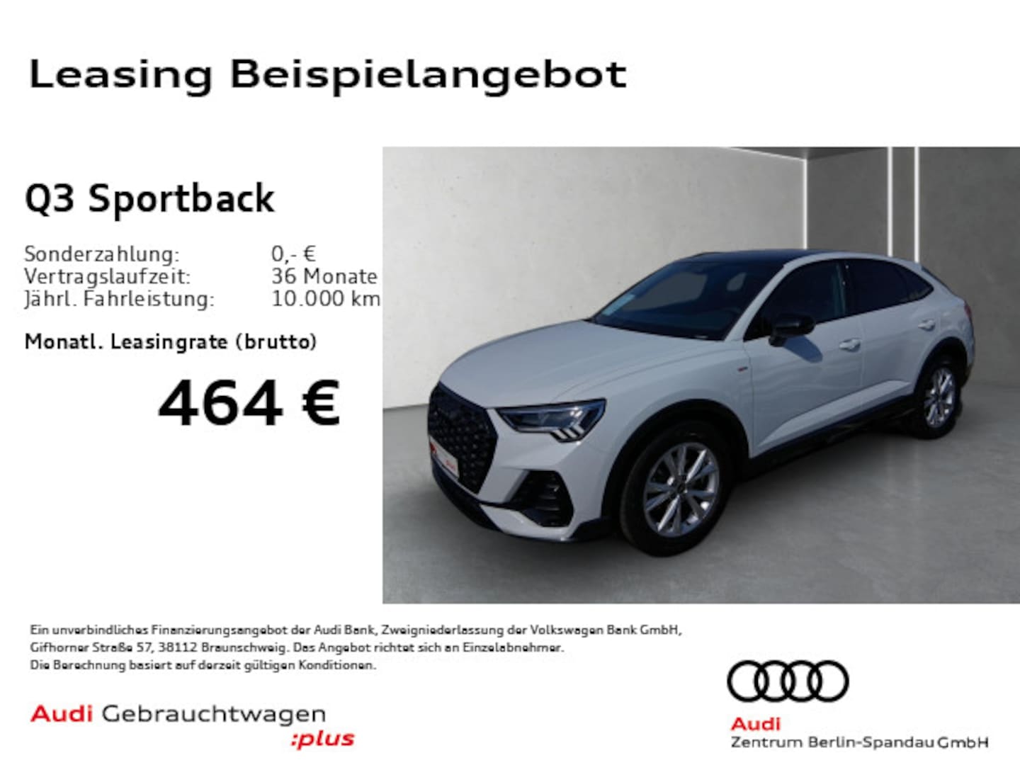 Bild über Audi Q3 Sportback S line 35 TFSI S tronic - für weitere Informationen kontaktieren Sie den Audi Partner