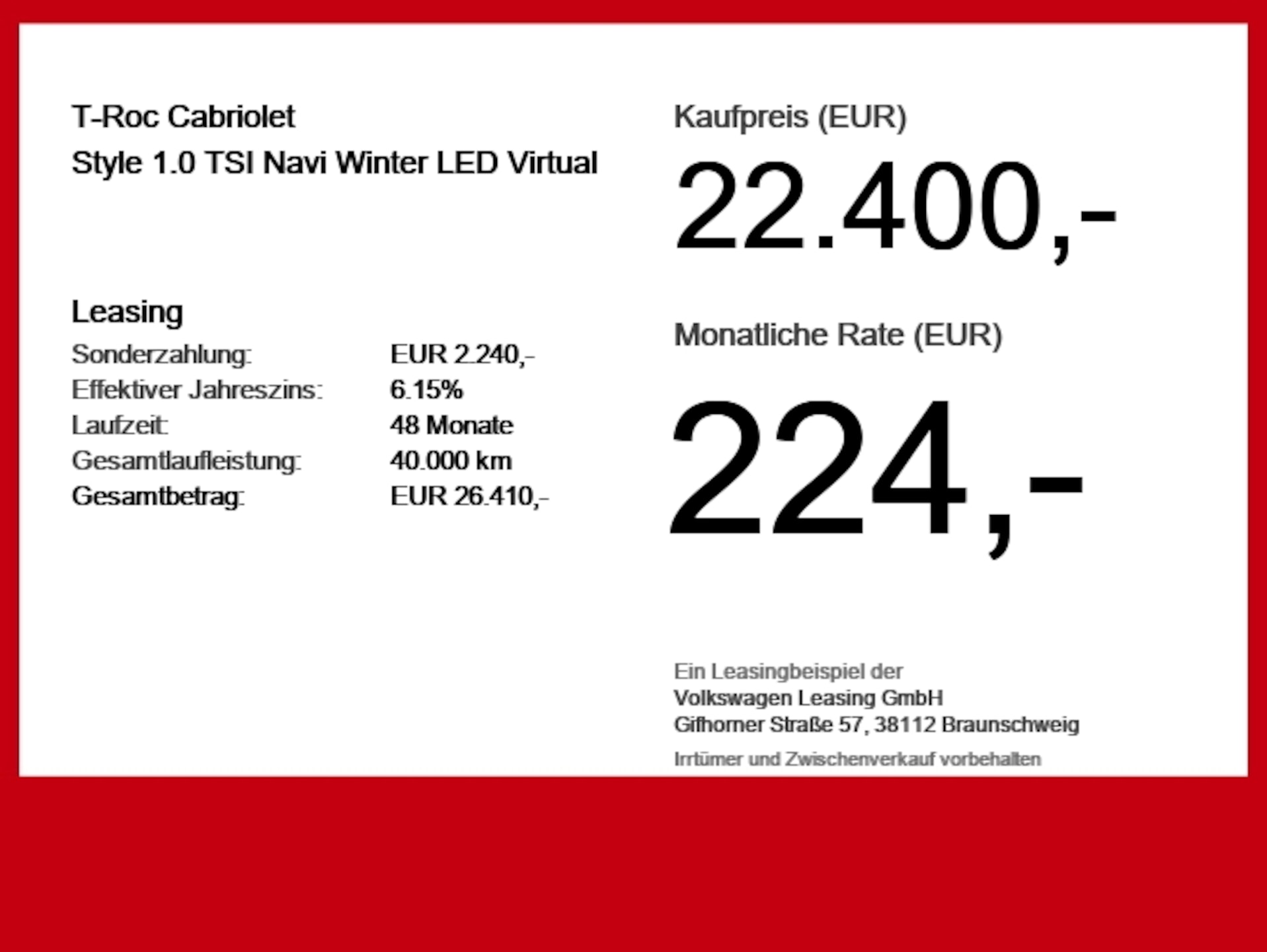 Volkswagen T-Roc Cabriolet Style