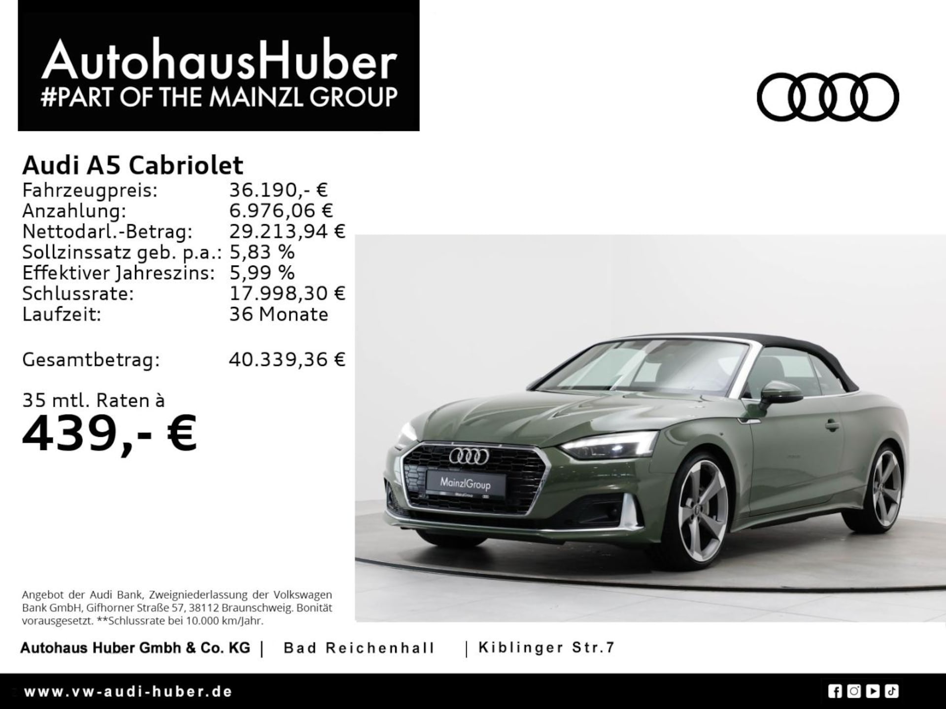 Audi A5 Cabriolet Advanced