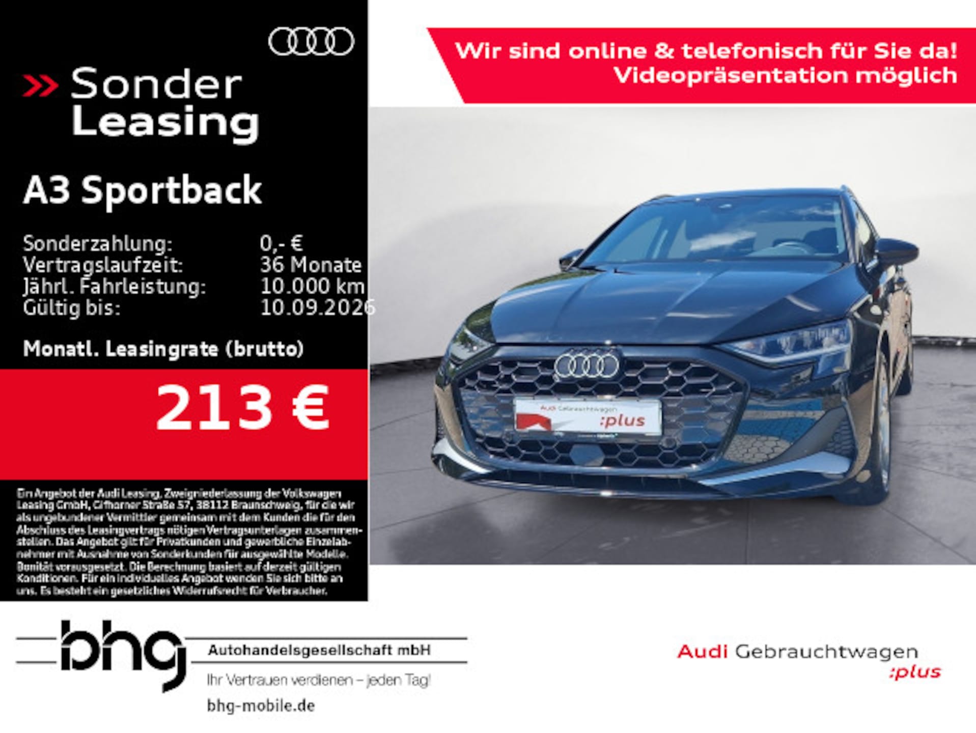 Audi A3 Sportback 2025 — advanced 30 TFSI 85 kW (116 PS) S tronic A3 Sportback advanced 30 TFSI