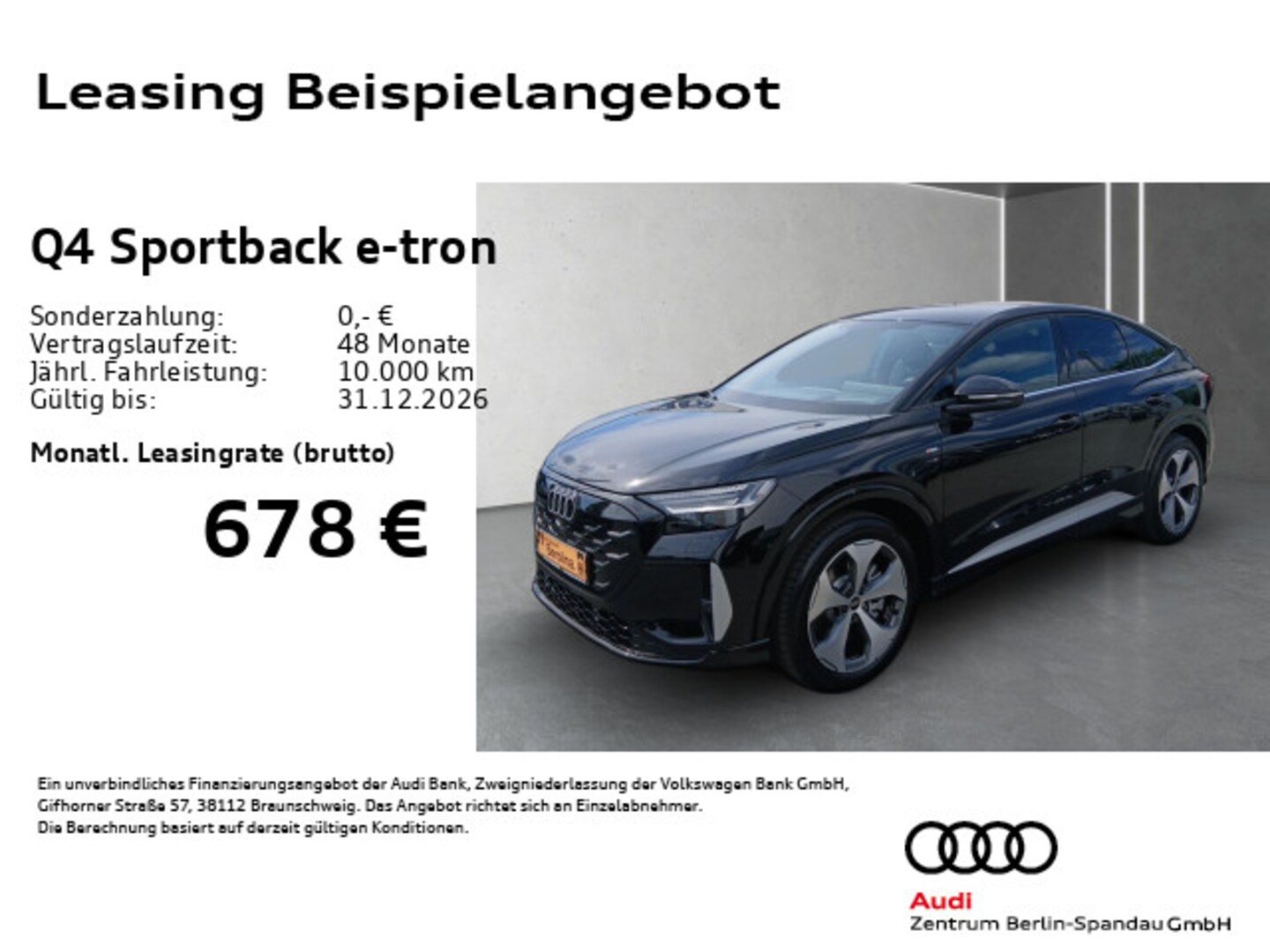 Bild über Audi Q4 Sportback e-tron e-tron performance 210 kW - für weitere Informationen kontaktieren Sie den Audi Partner