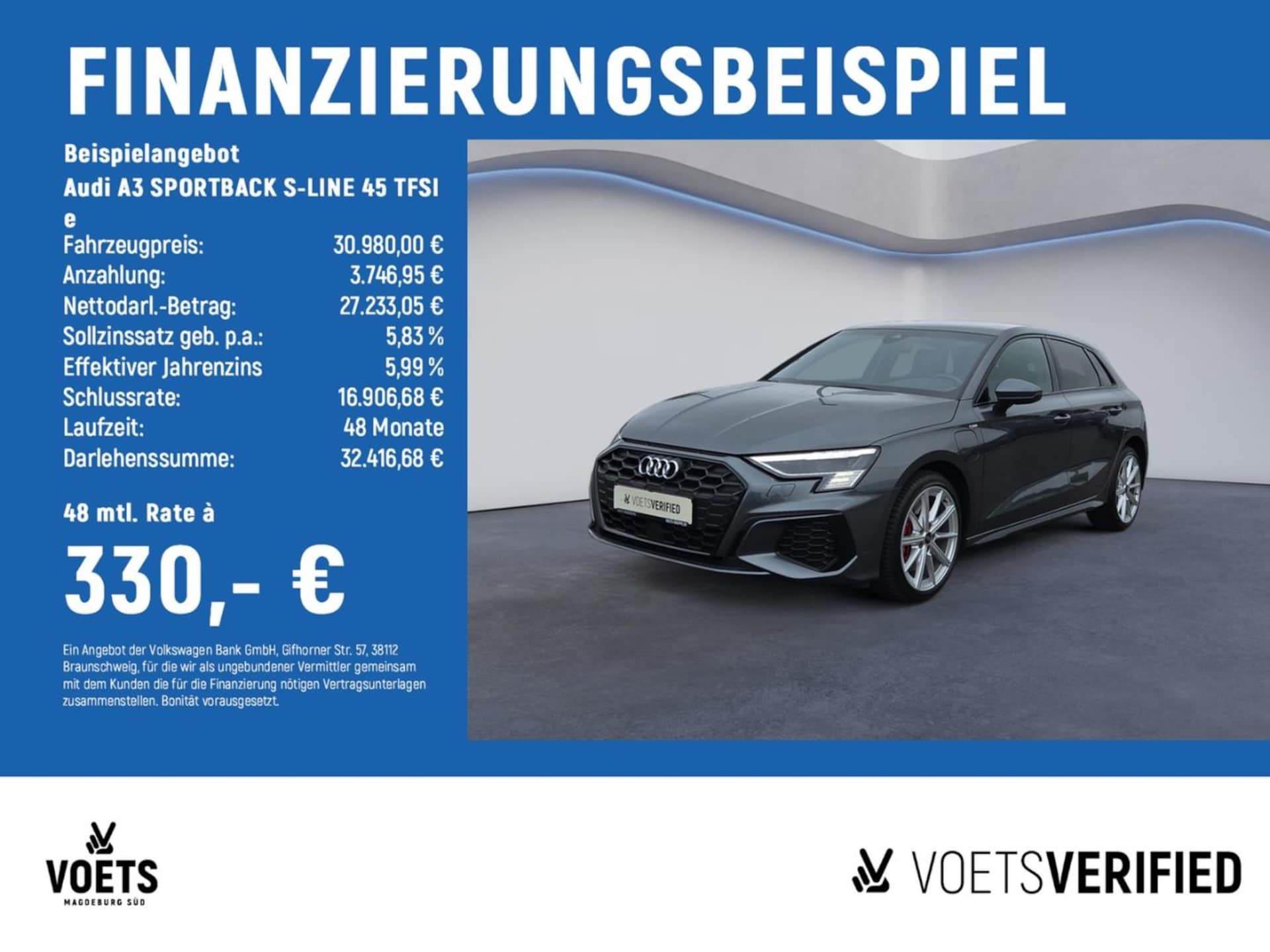 Audi A3 Sportback TFSI e S line