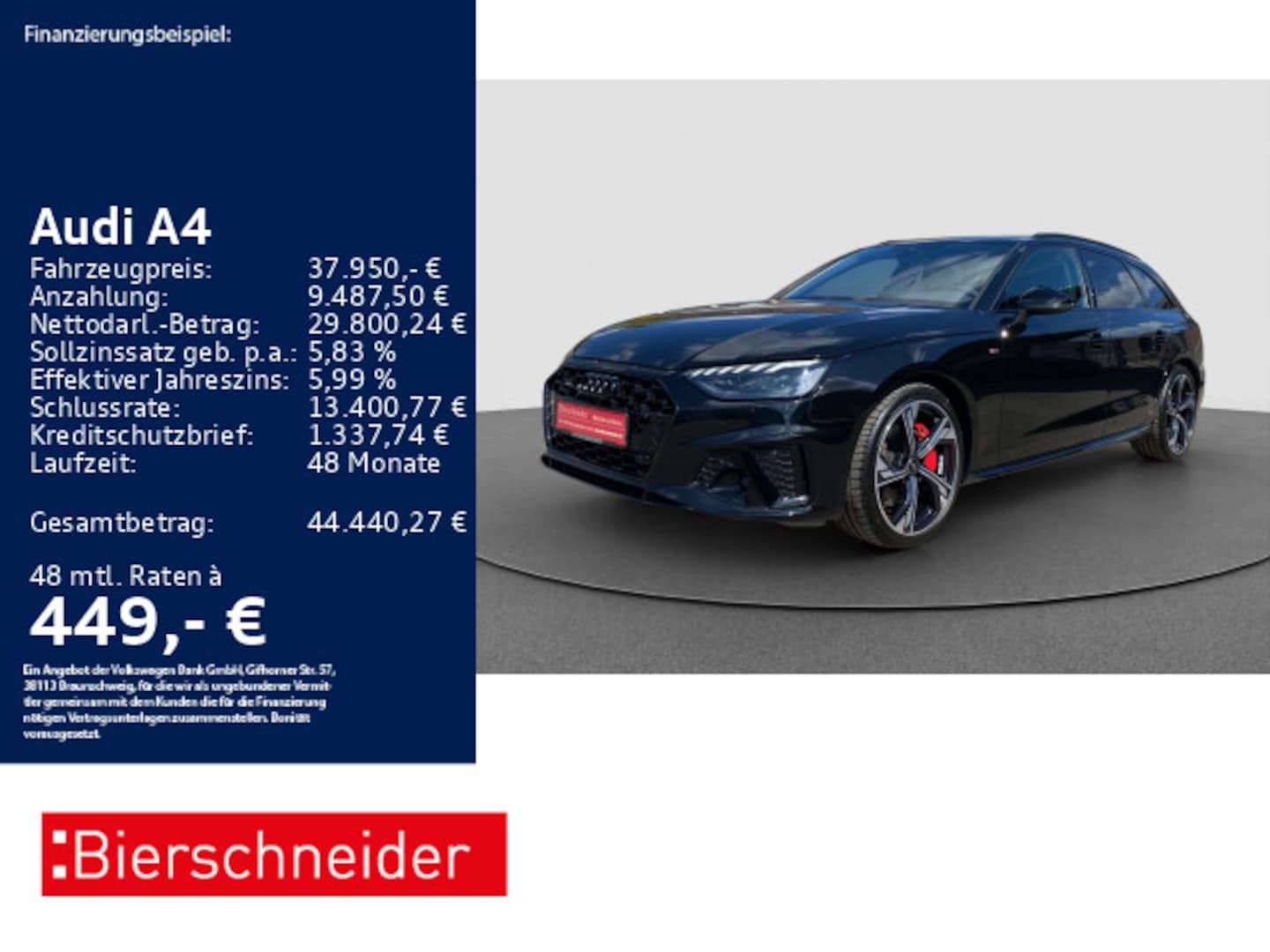Bild über Audi A4 Avant S line 45 TFSI quattro S tronic - für weitere Informationen kontaktieren Sie den Audi Partner