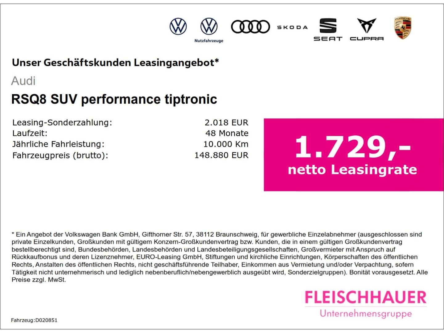 Bild über Audi RS Q8 SUV TFSI quattro 471 kW tiptronic - für weitere Informationen kontaktieren Sie den Audi Partner
