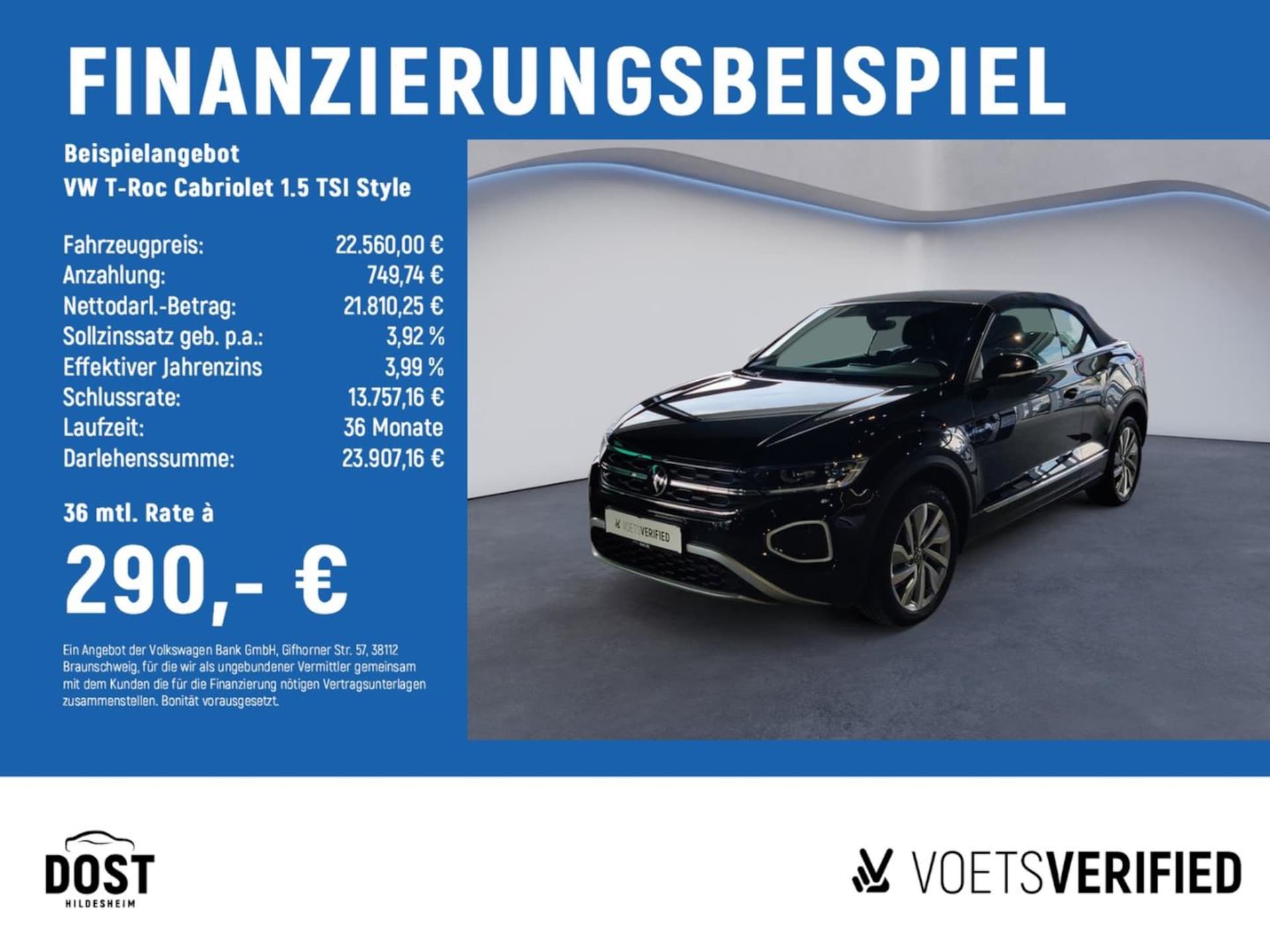 Volkswagen T-Roc Cabriolet 2022 — T-Roc Cabriolet 1.5 TSI Style KLIMA+LED+NAVI+SHZ