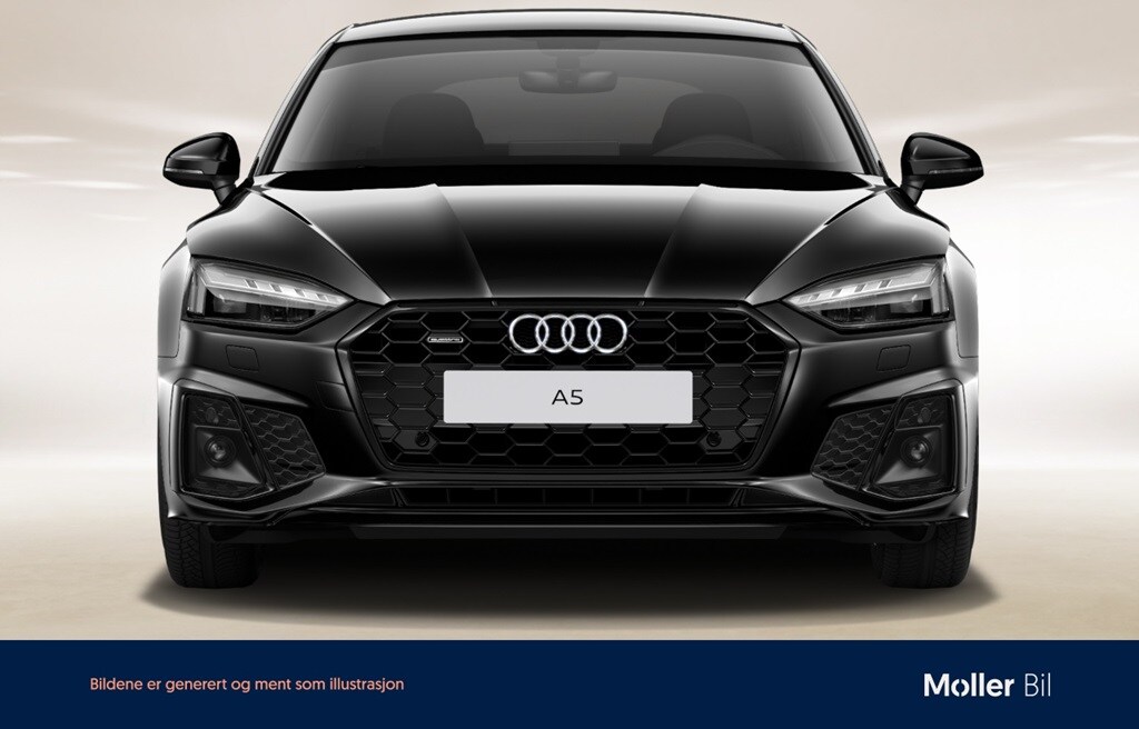 Bild som visar&nbsp;Audi A5 Sportback&nbsp;A5 Sportback 45 TFSI quattro S line 265 hk S tronic - för mer information kontakta din Audi Partner