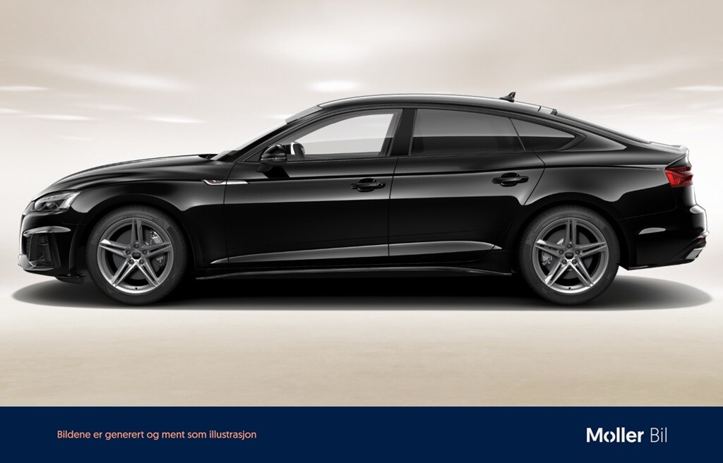Bild som visar&nbsp;Audi A5 Sportback&nbsp;A5 Sportback 45 TFSI quattro S line 265 hk S tronic - för mer information kontakta din Audi Partner