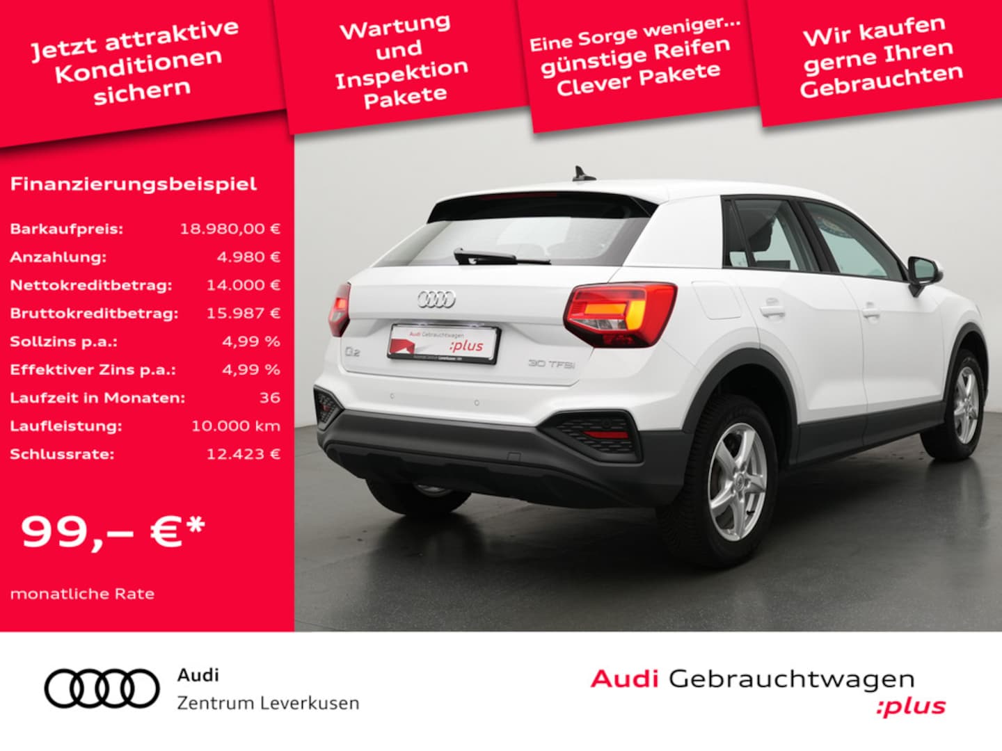 Bild über Audi Q2 30 TFSI Schaltgetriebe - für weitere Informationen kontaktieren Sie den Audi Partner