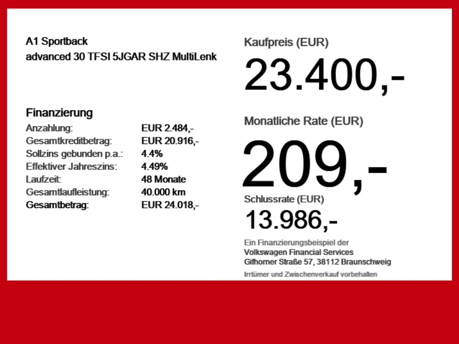 Audi A1 Sportback – Bild 6