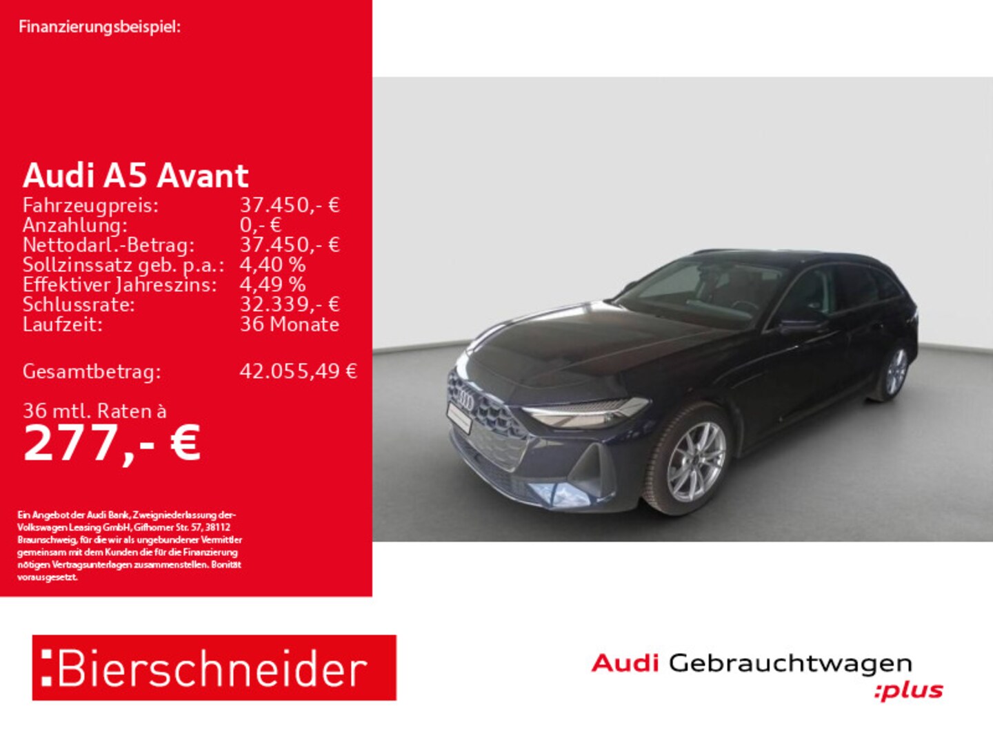 Bild über Audi A5 Avant TDI 150 kW S tronic - für weitere Informationen kontaktieren Sie den Audi Partner
