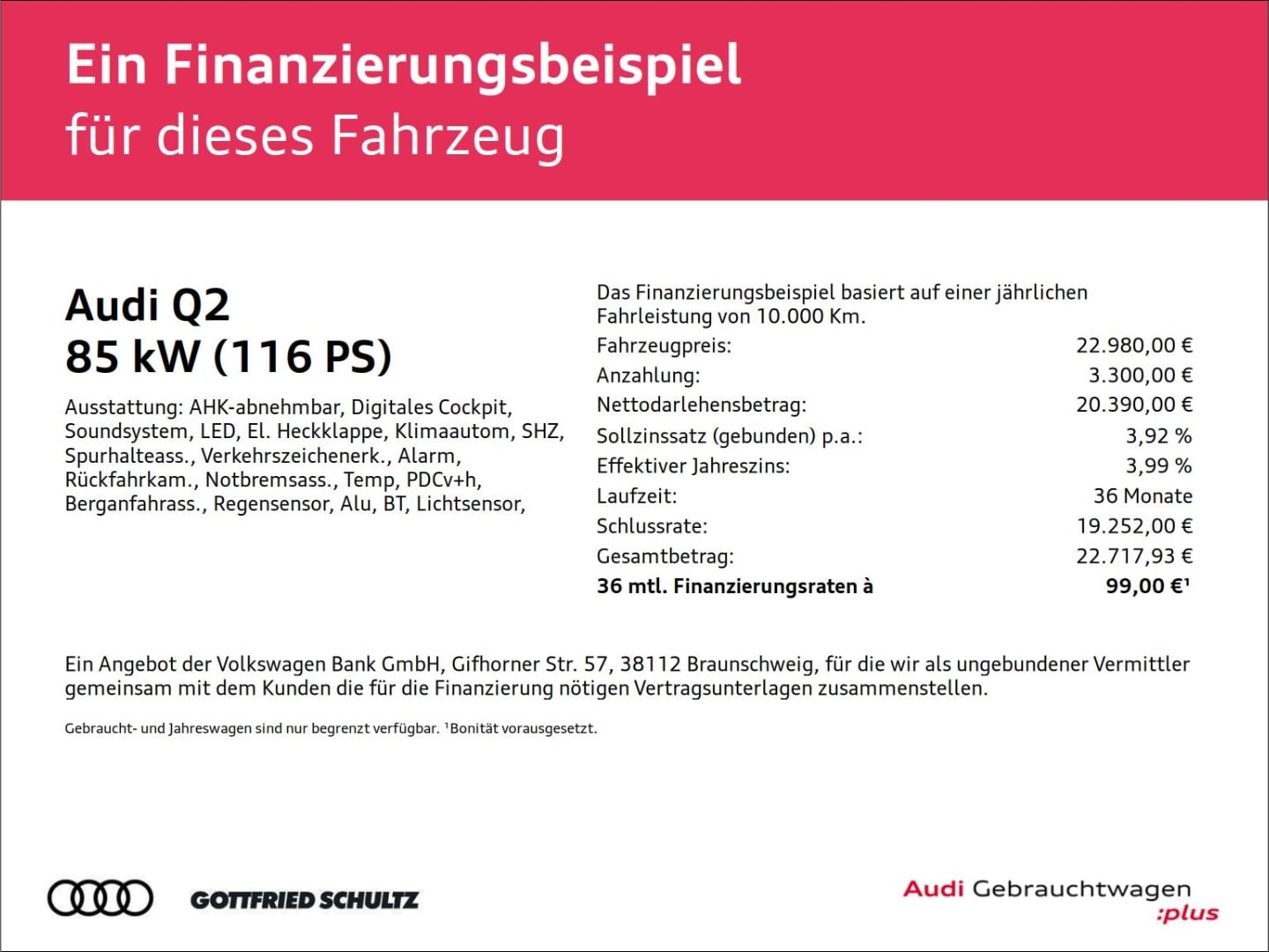 Bild über Audi Q2 advanced 30 TFSI Schaltgetriebe - für weitere Informationen kontaktieren Sie den Audi Partner