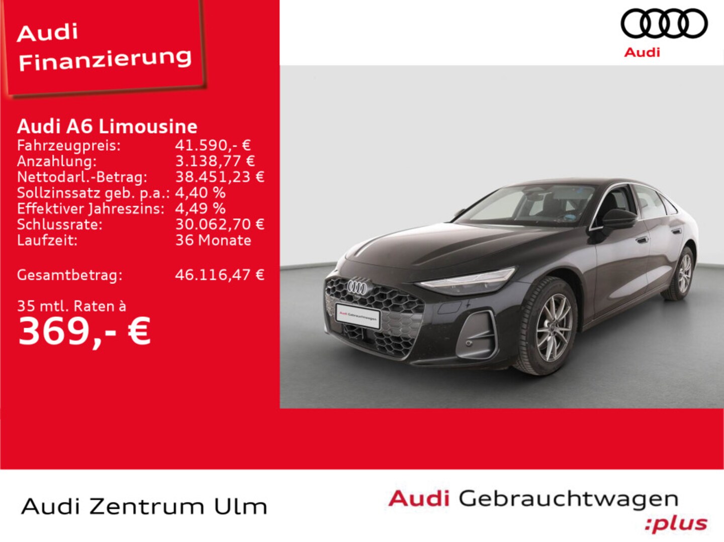Bild über Audi A6 Limousine TDI 150 kW S tronic - für weitere Informationen kontaktieren Sie den Audi Partner