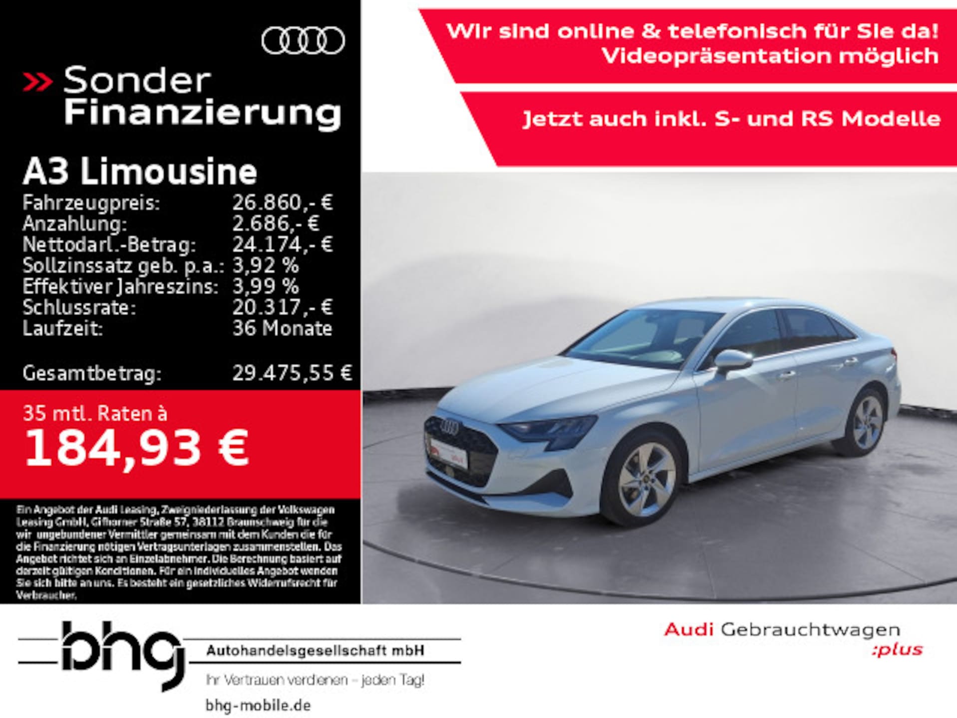 Audi A3 Limousine advanced