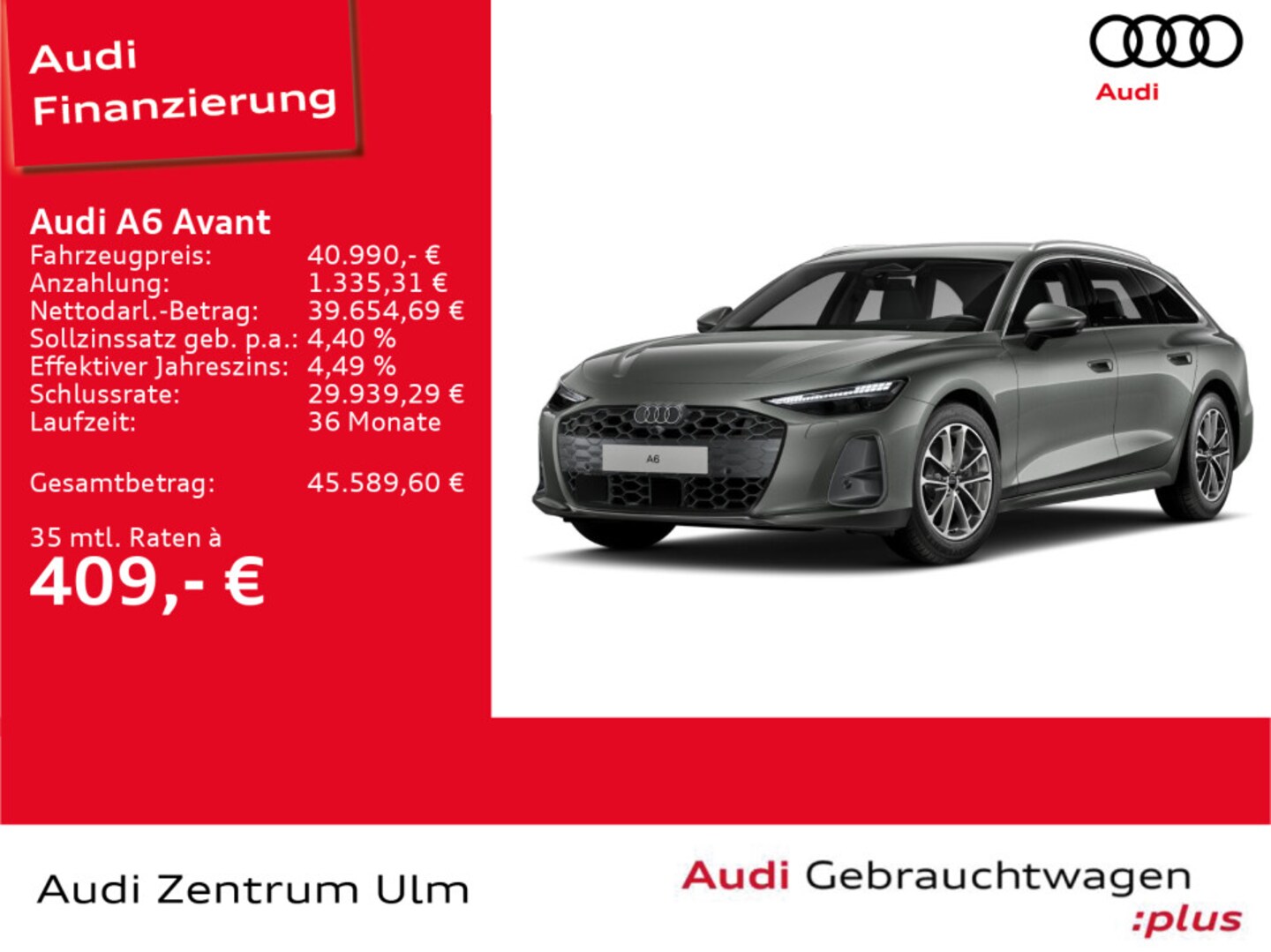 Bild über Audi A6 Avant TFSI 150 kW S tronic - für weitere Informationen kontaktieren Sie den Audi Partner