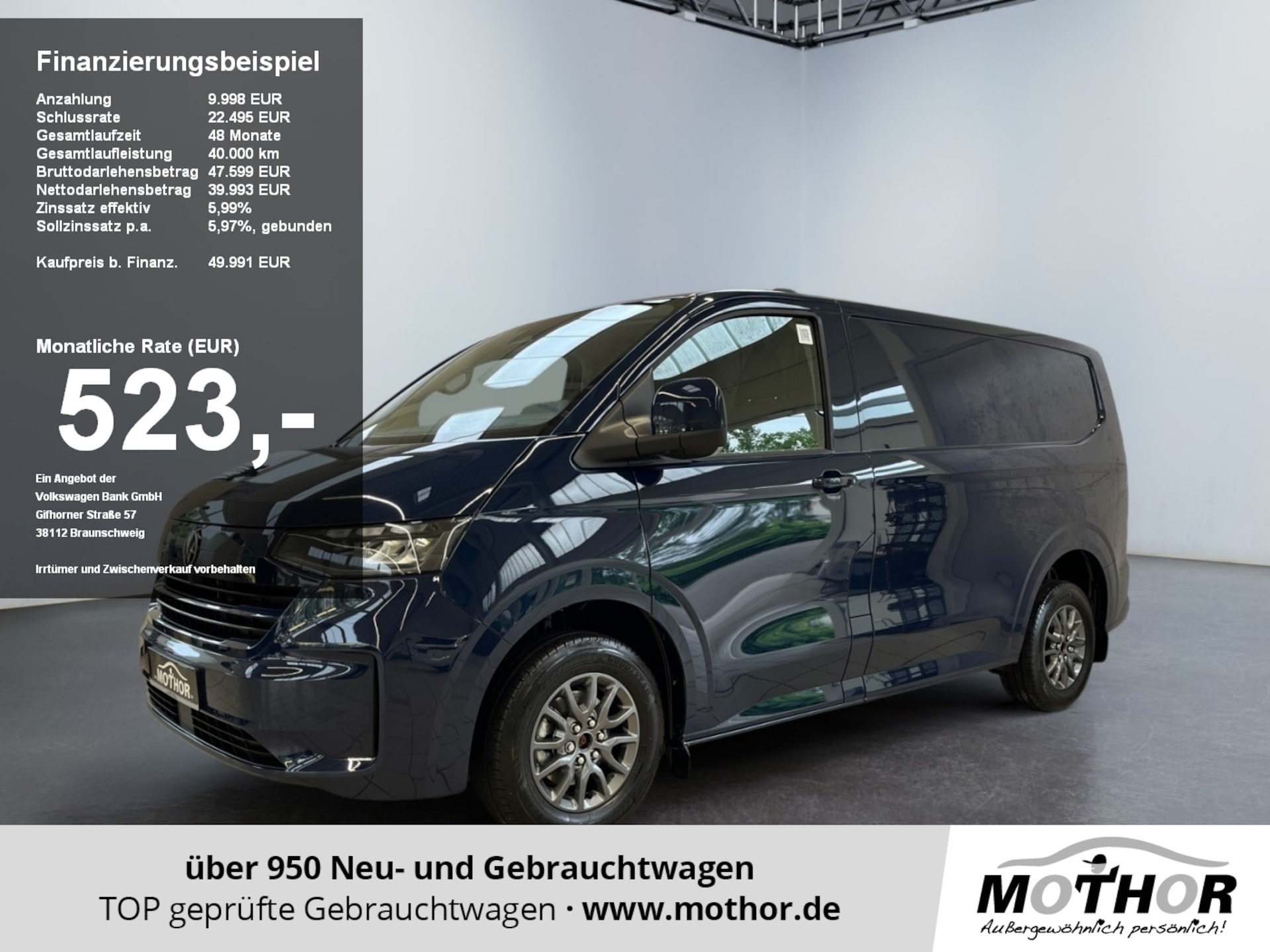 Volkswagen Transporter Kasten kurzer Radstand