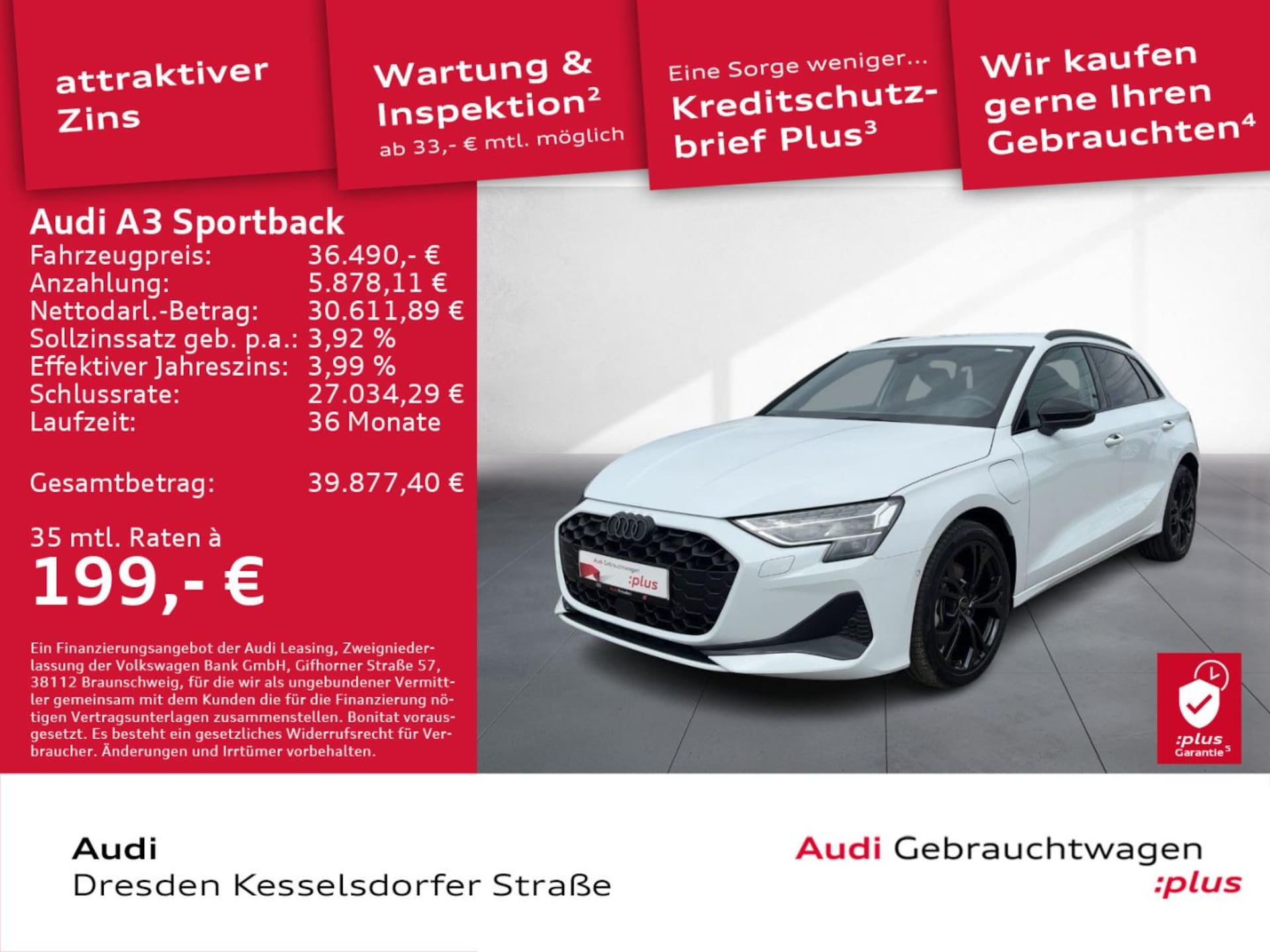 Audi A3 Sportback TFSI e Advanced