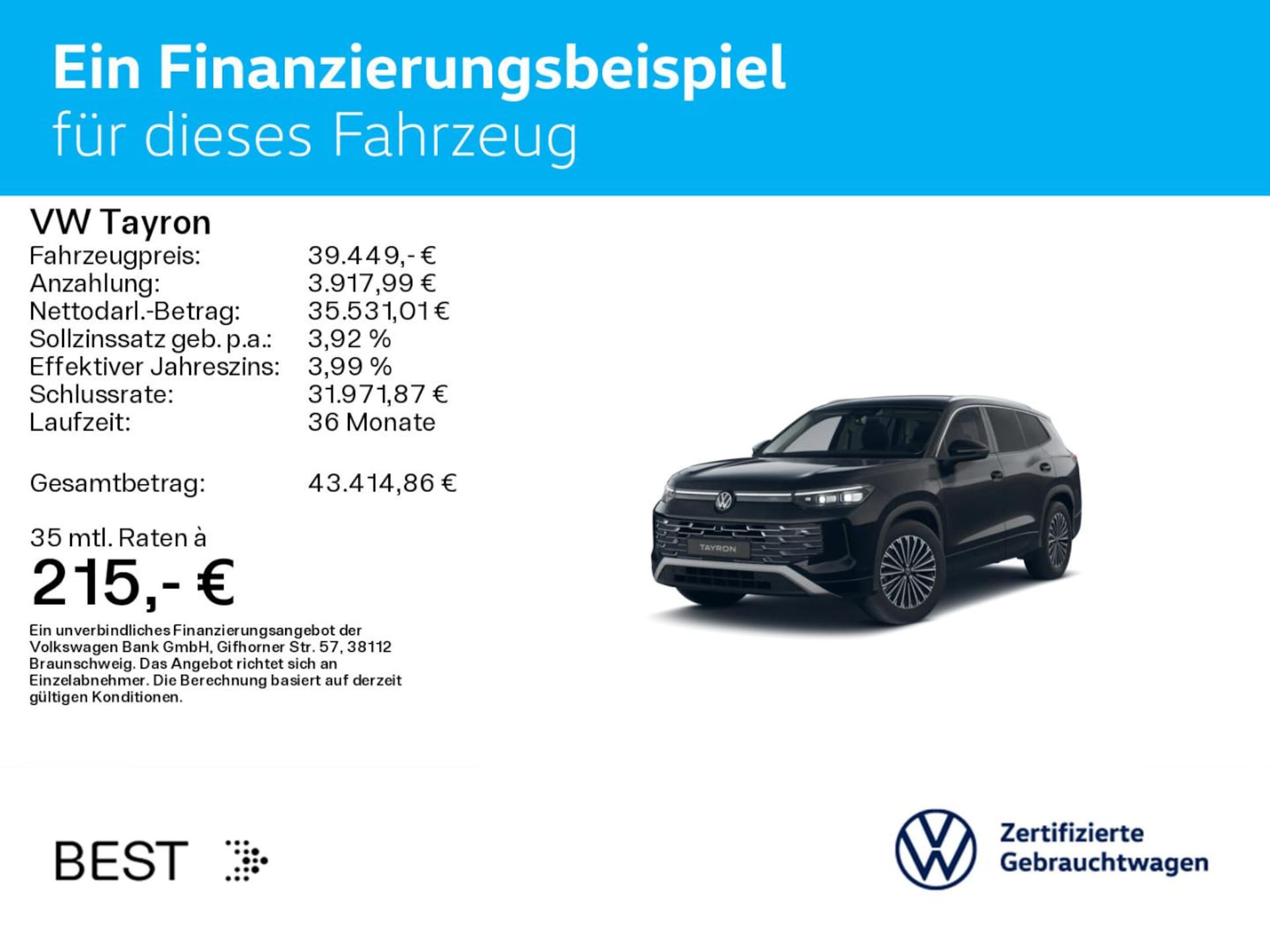 Volkswagen Tayron Elegance