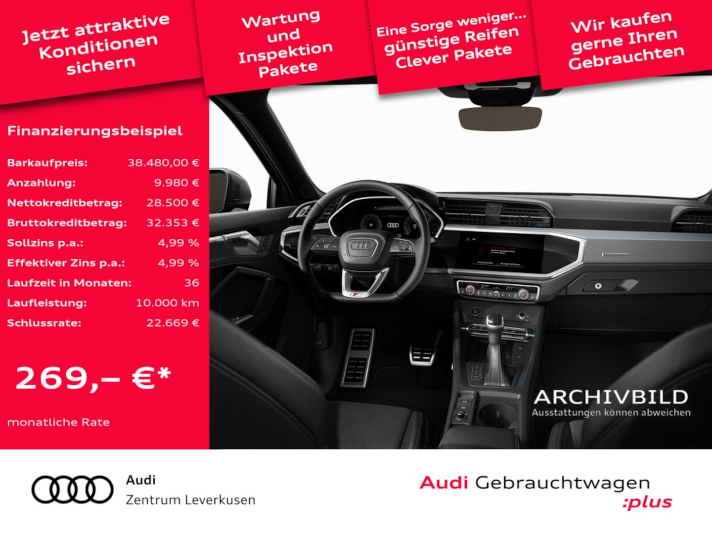 Bild über Audi Q3 Sportback S line 35 TFSI S tronic - für weitere Informationen kontaktieren Sie den Audi Partner