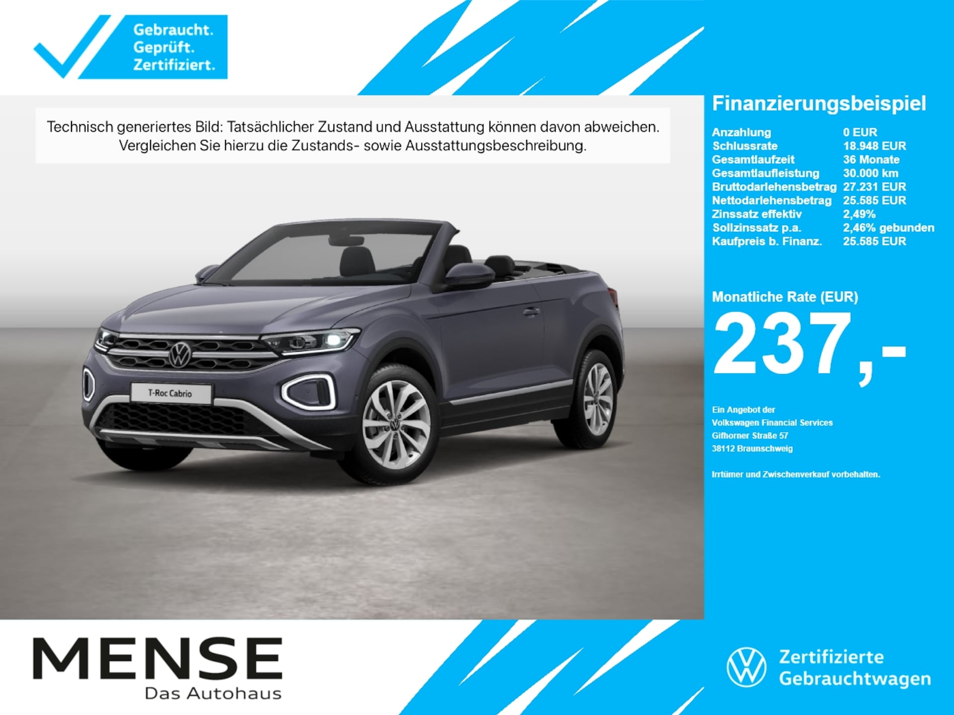 Volkswagen T-Roc Cabriolet Style