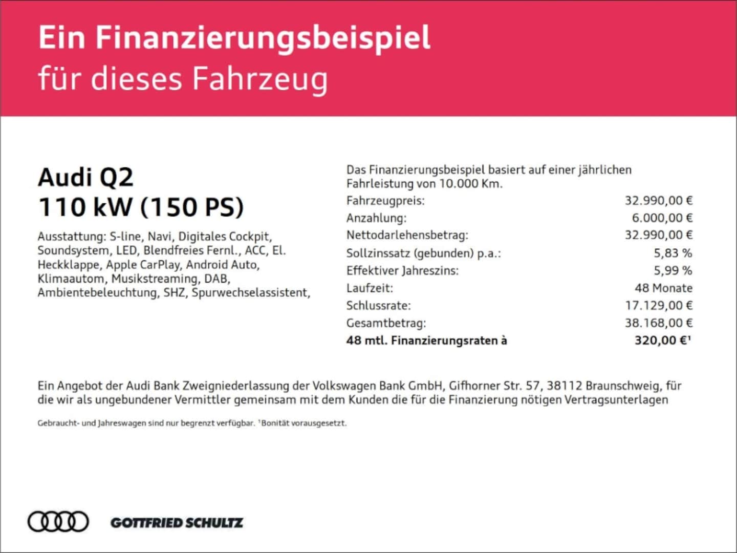 Bild über Audi Q2 S line 35 TFSI S tronic - für weitere Informationen kontaktieren Sie den Audi Partner