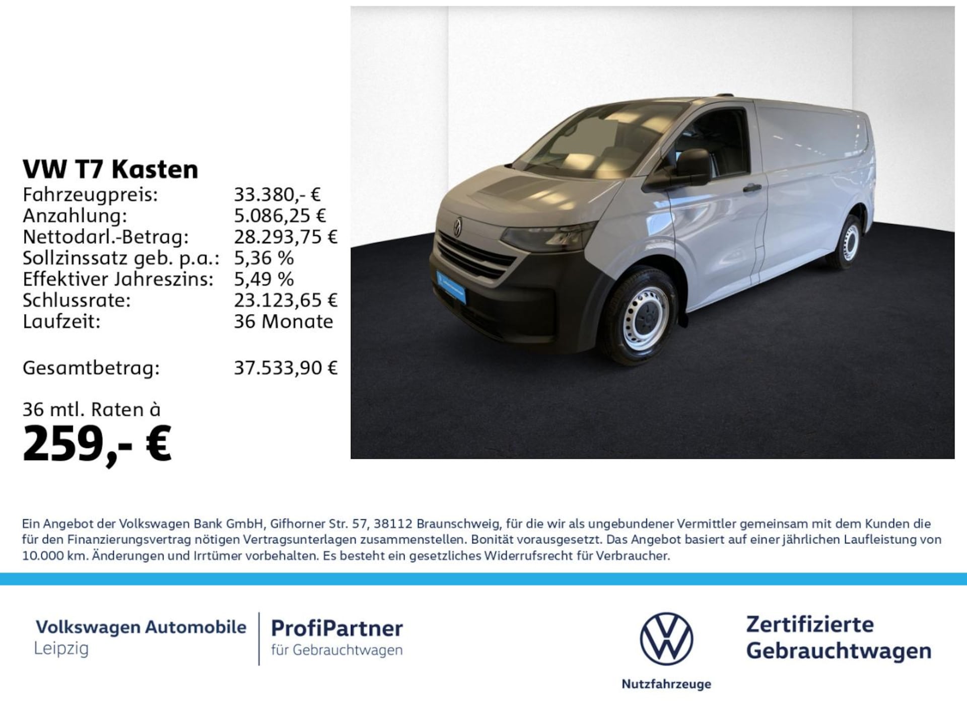 Volkswagen Transporter Kasten langer Radstand