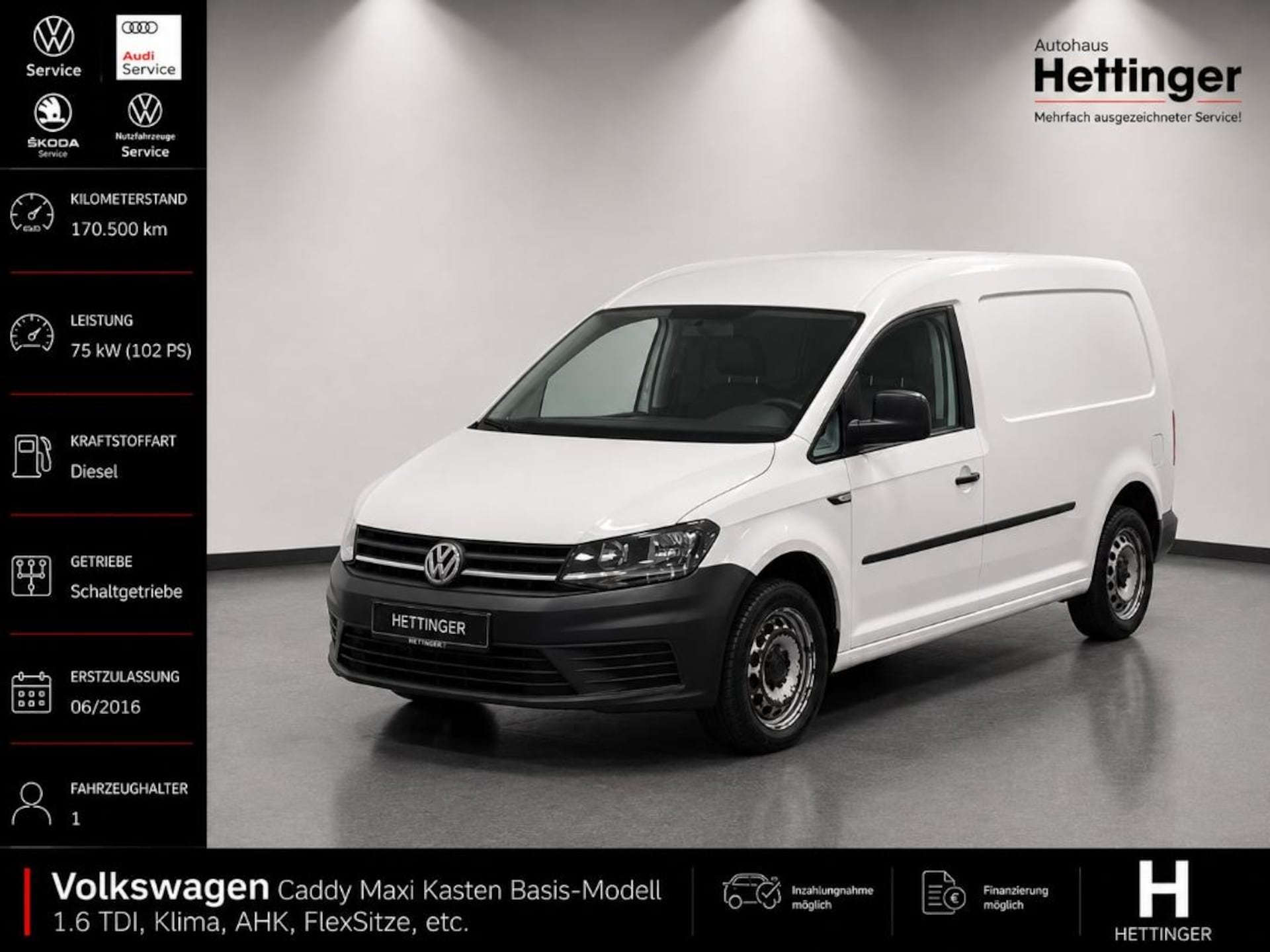 Volkswagen Caddy Maxi Kasten Basis-Modell