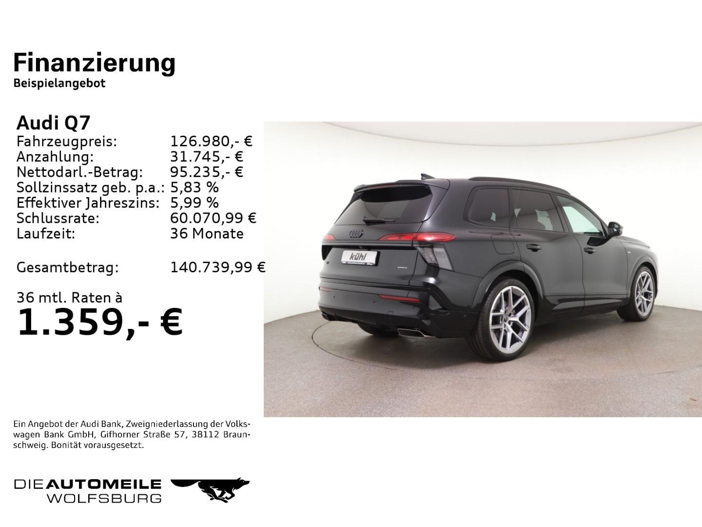 Bild über Audi Q7 SUV TDI quattro 220 kW tiptronic - für weitere Informationen kontaktieren Sie den Audi Partner