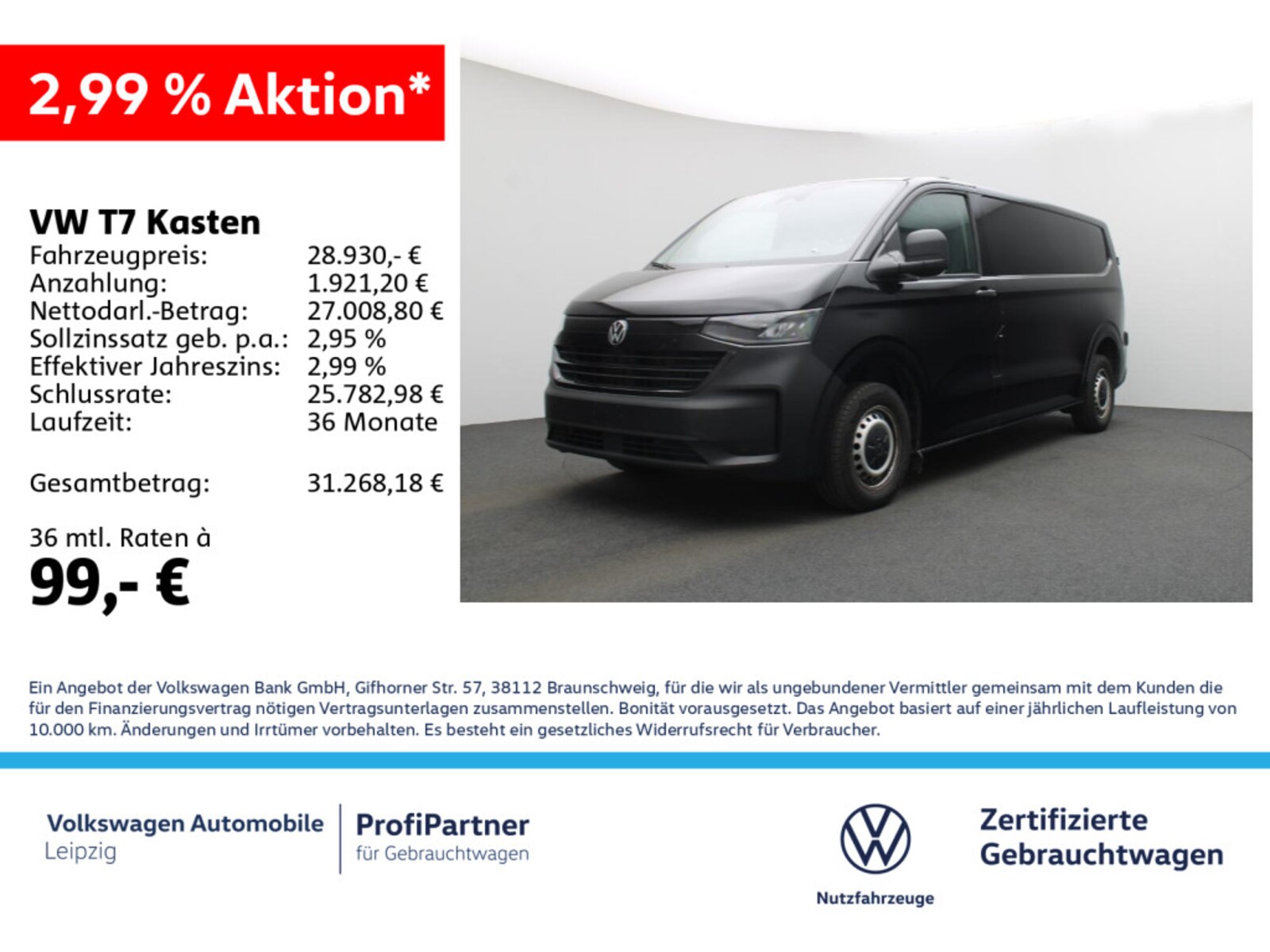 Volkswagen Transporter Kasten langer Radstand