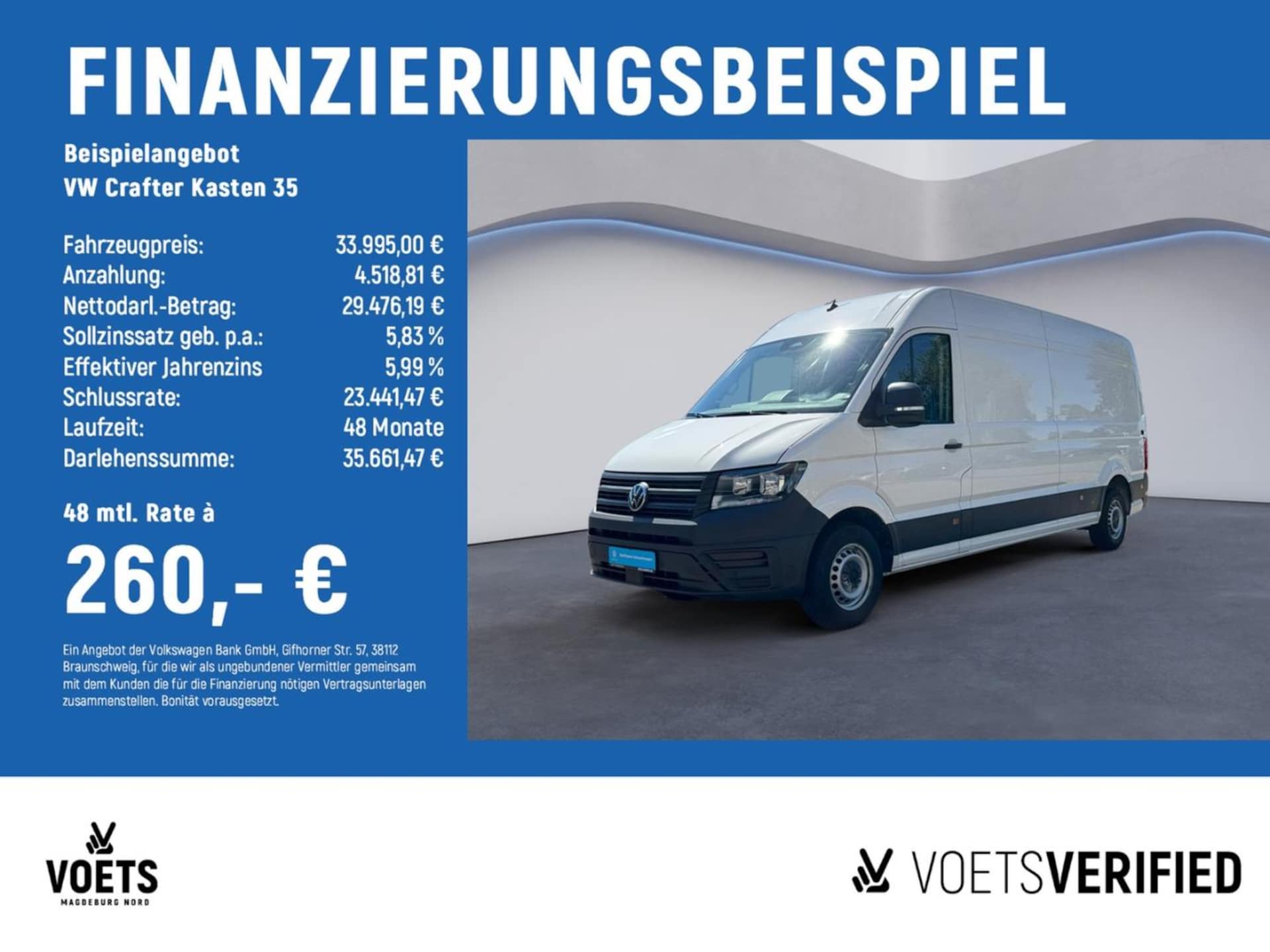 Volkswagen Crafter Kasten langer Radstand