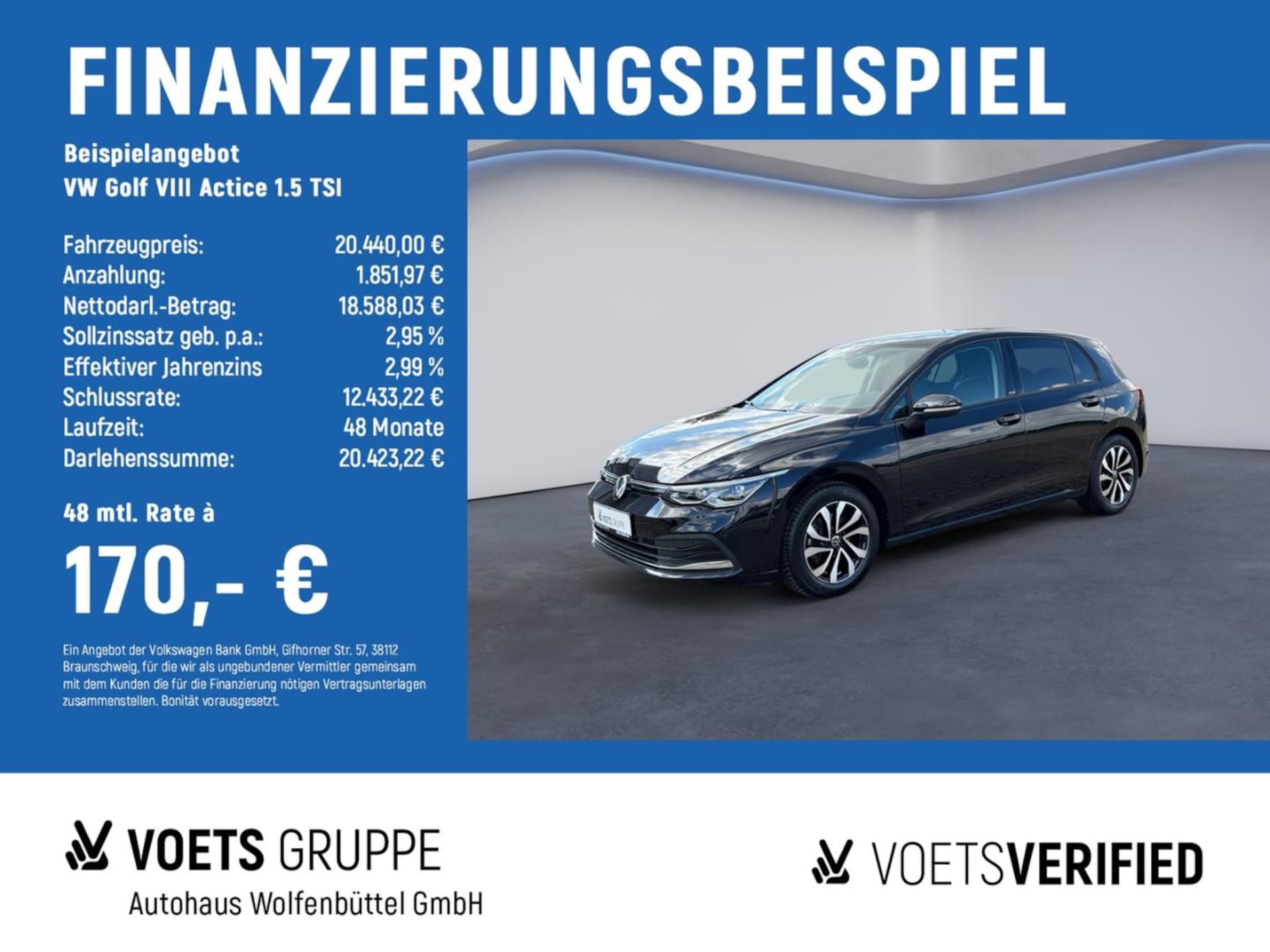 Volkswagen Golf — Volkswagen Golf Golf VIII Actice 1.5 TSI AHK+NAVI+RearView