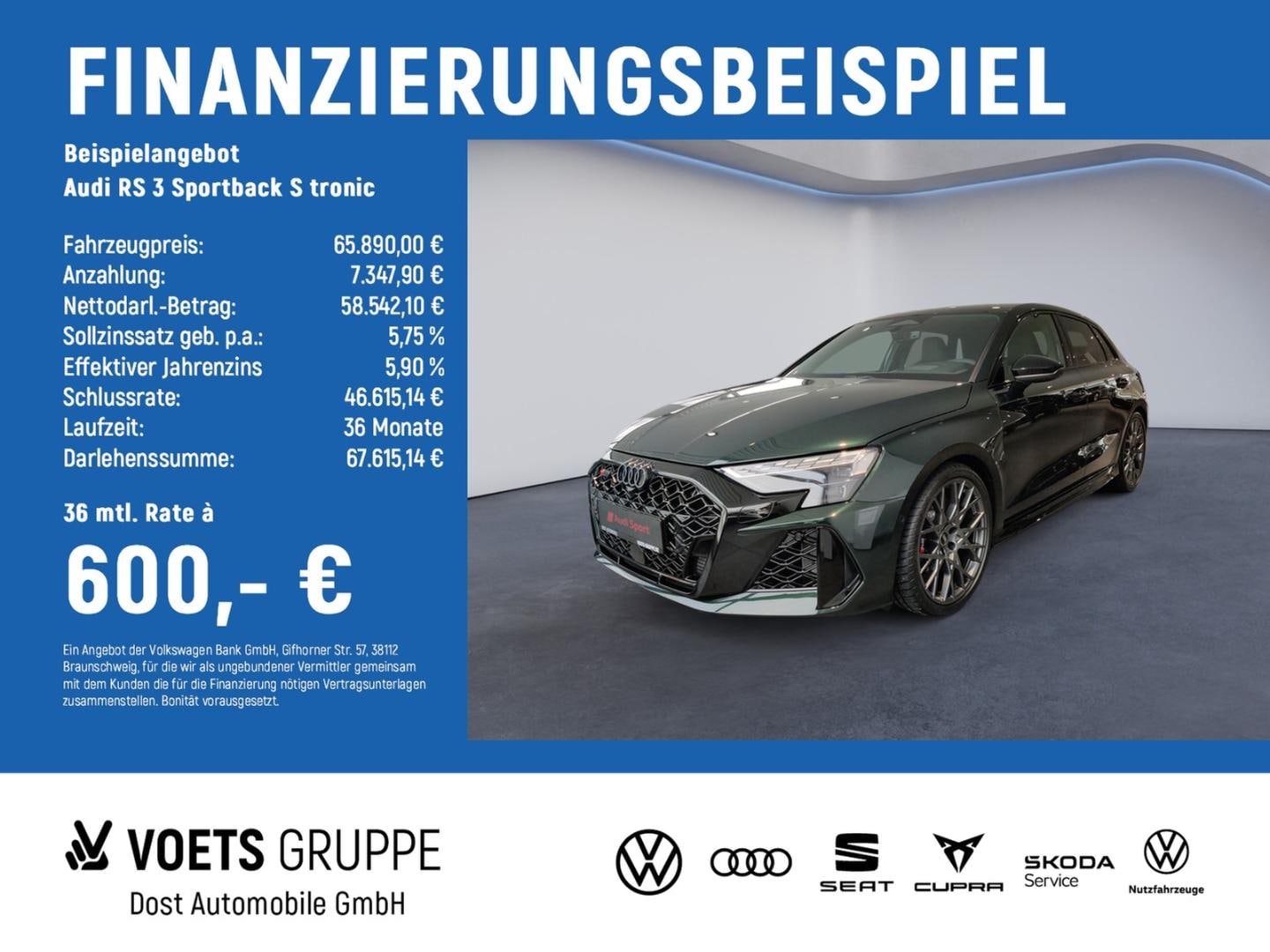 Bild über Audi RS 3 Sportback TFSI quattro 294 kW S tronic - für weitere Informationen kontaktieren Sie den Audi Partner