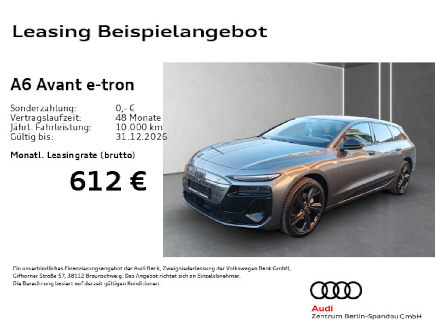 Bild über Audi A6 Avant e-tron e-tron - für weitere Informationen kontaktieren Sie den Audi Partner