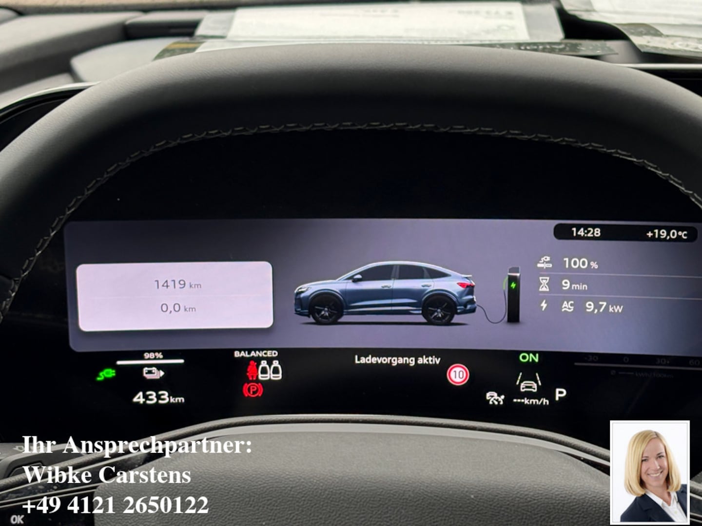 Bild über Audi Q4 Sportback e-tron e-tron quattro performance 250 kW - für weitere Informationen kontaktieren Sie den Audi Partner