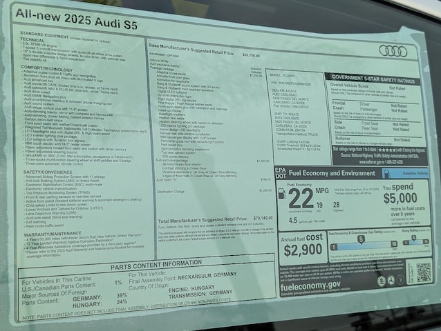 2025 Audi S5 Sedan