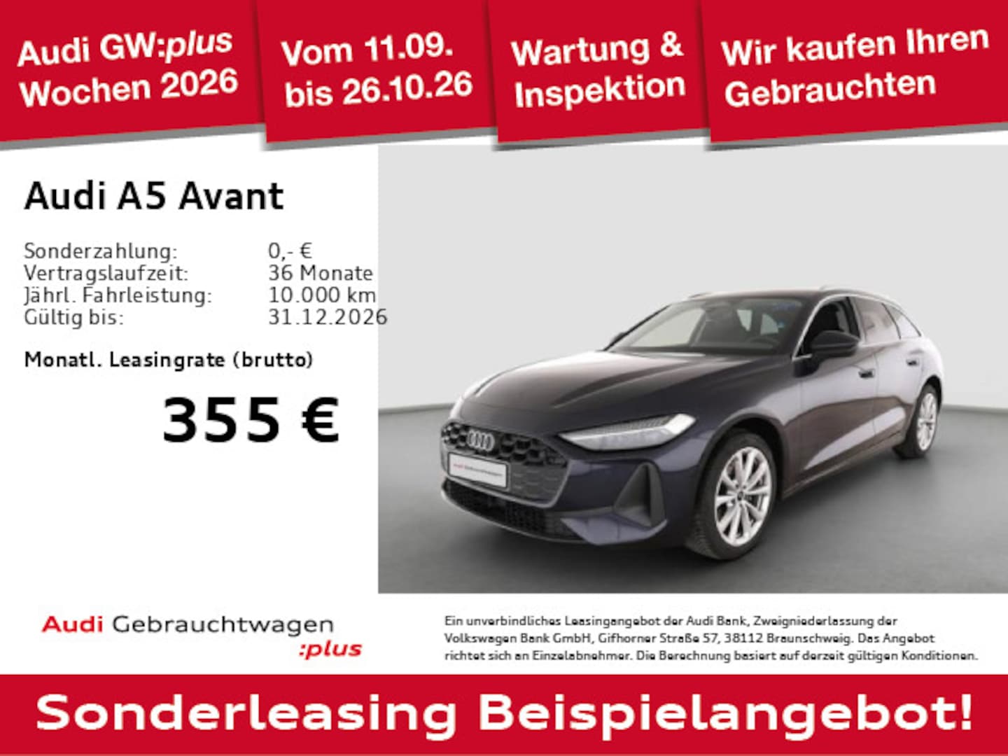 Bild über Audi A5 Avant TDI 150 kW S tronic - für weitere Informationen kontaktieren Sie den Audi Partner