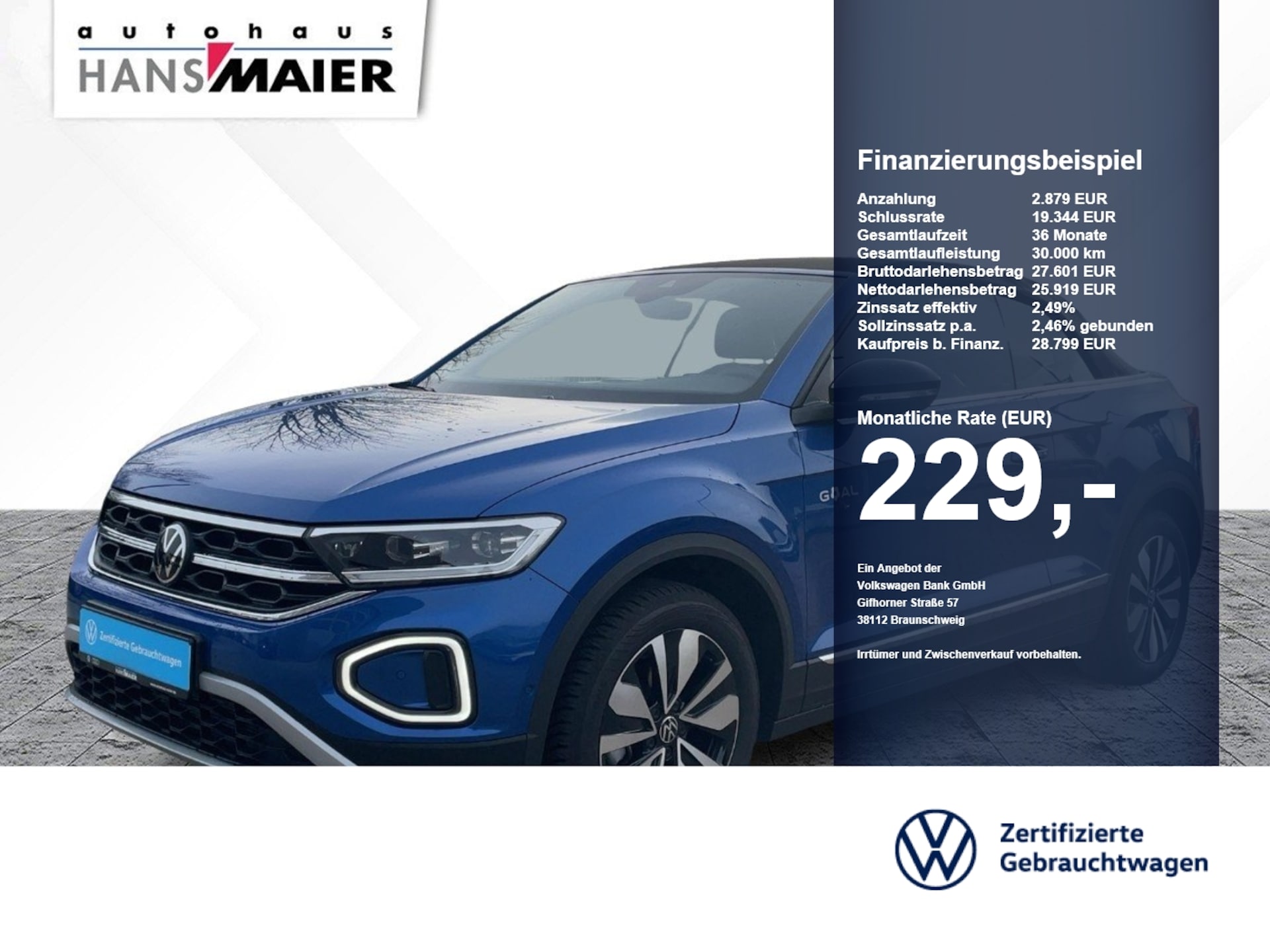 Volkswagen T-Roc Cabriolet Style