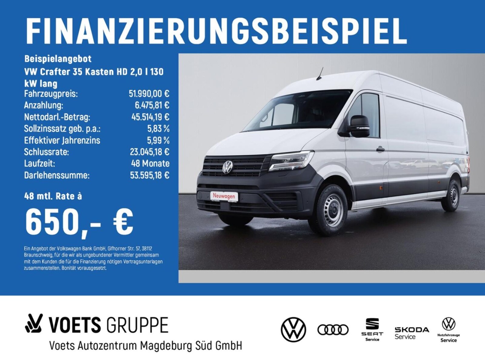 Volkswagen Crafter Kasten langer Radstand