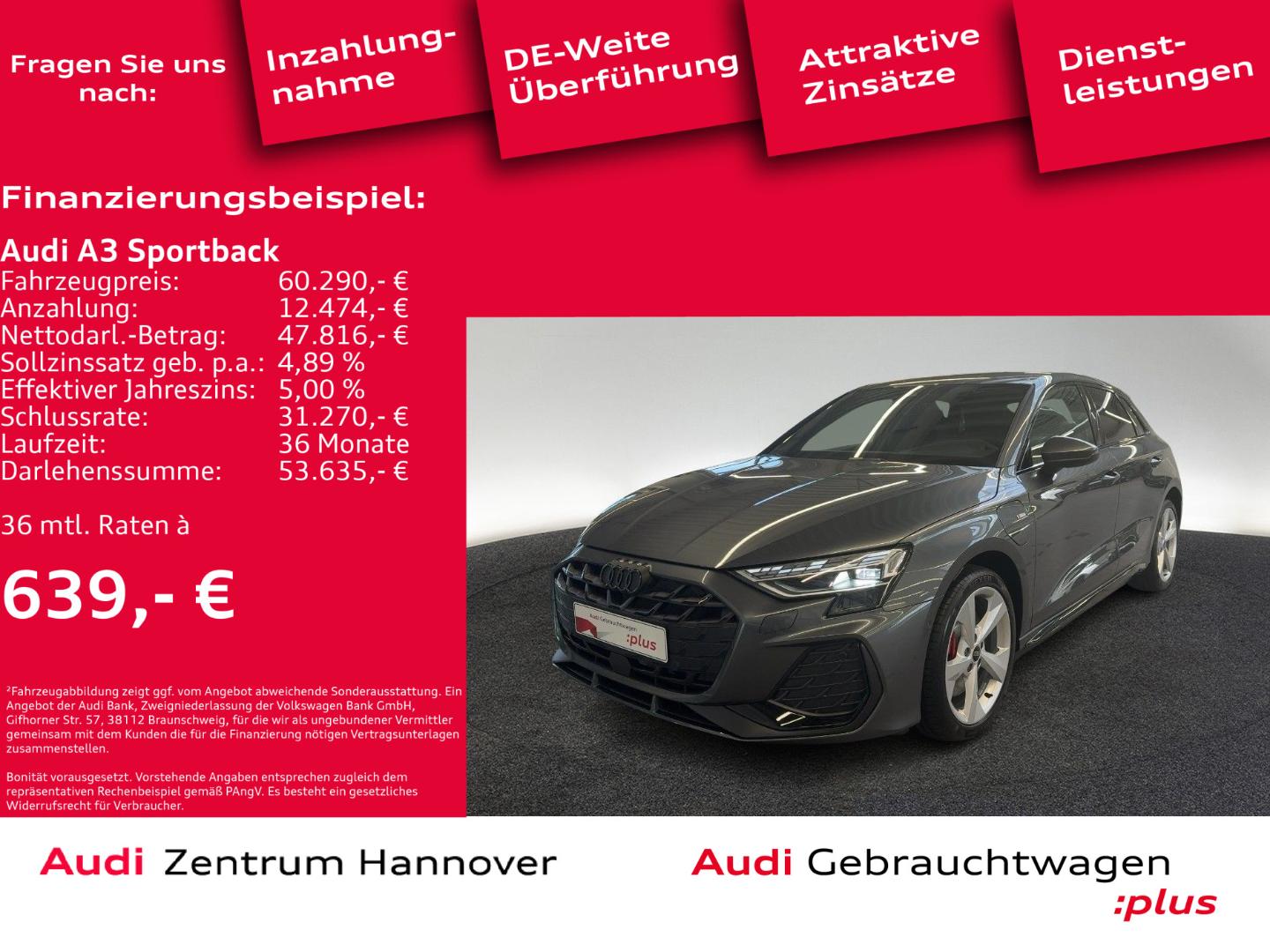 Image about Audi A3 Sportback TFSI e S line 45 TFSI e S tronic