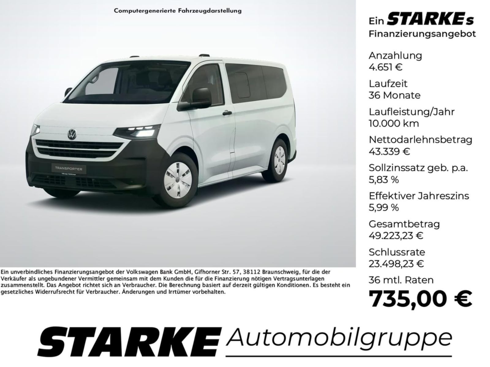 Volkswagen Transporter Kombi kurzer Radstand