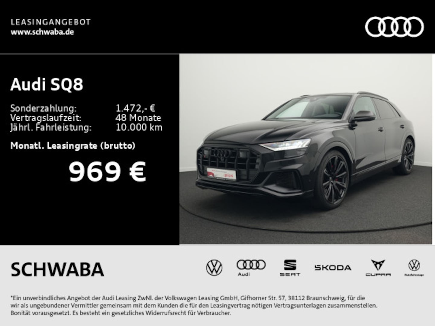 Bild über Audi SQ8 competition plus TFSI quattro tiptronic - für weitere Informationen kontaktieren Sie den Audi Partner